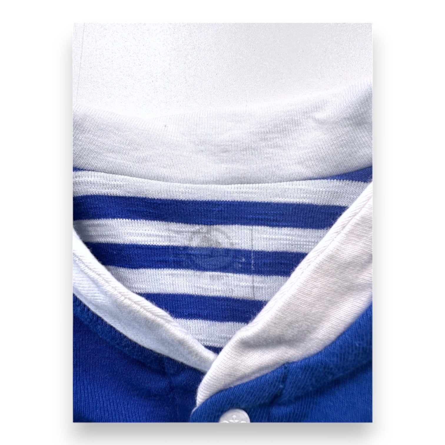 PETIT BATEAU - Wendbares blaues Unterhemd - 1 Monat