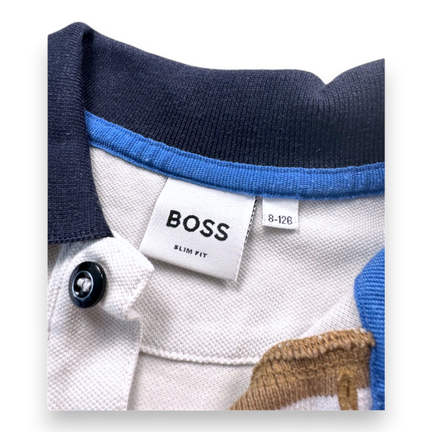 HUGO BOSS - White short-sleeved polo shirt - 8 years