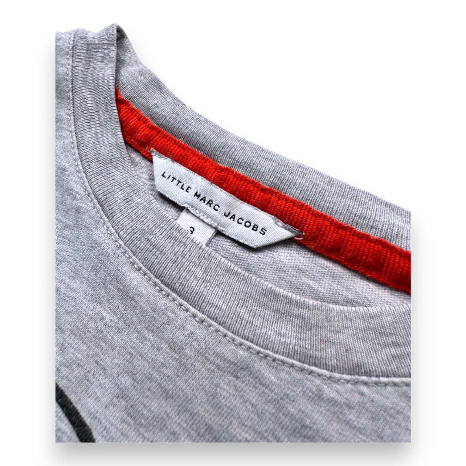 LITTLE MARC JACOBS - Grey short-sleeved printed T-shirt - 3 years