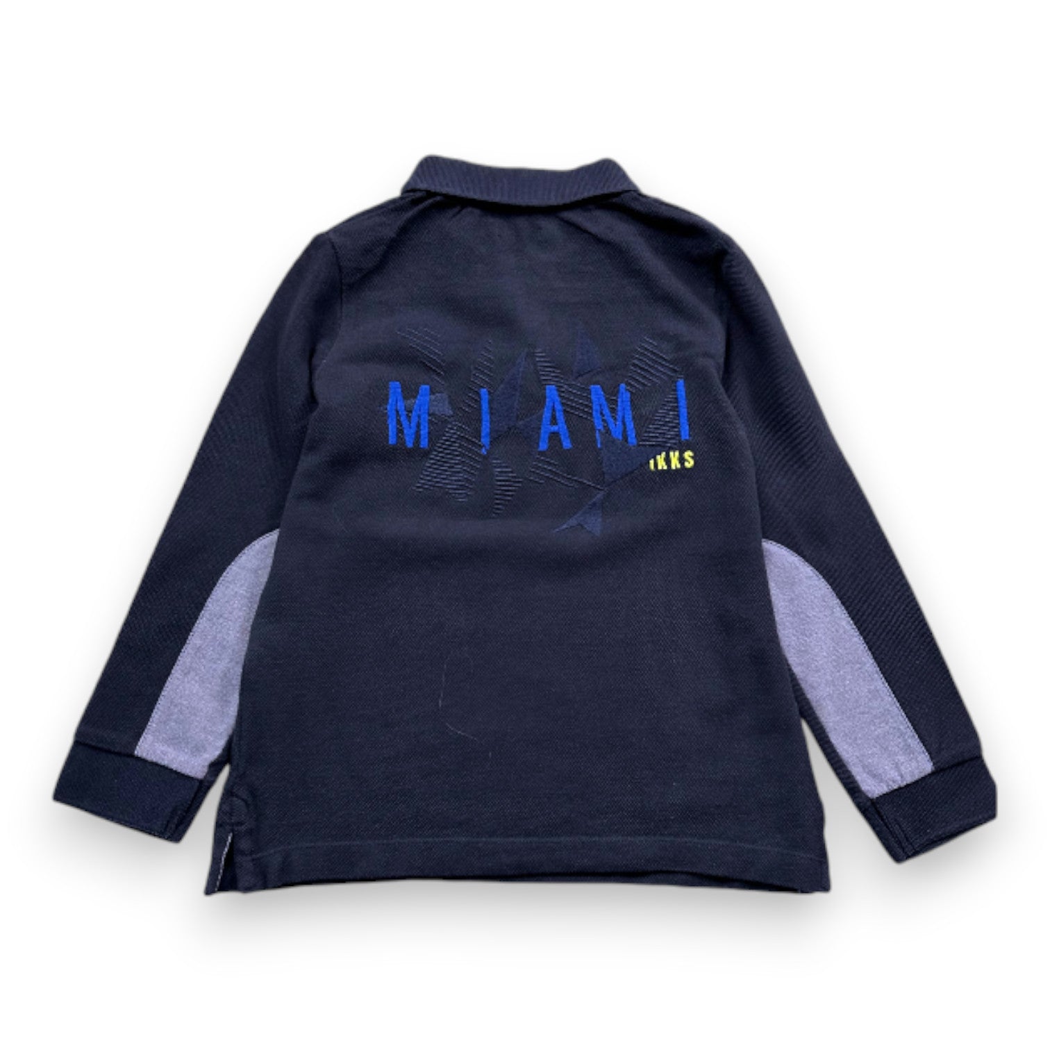 IKKS - Marineblaues Langarm-Poloshirt - 4 Jahre