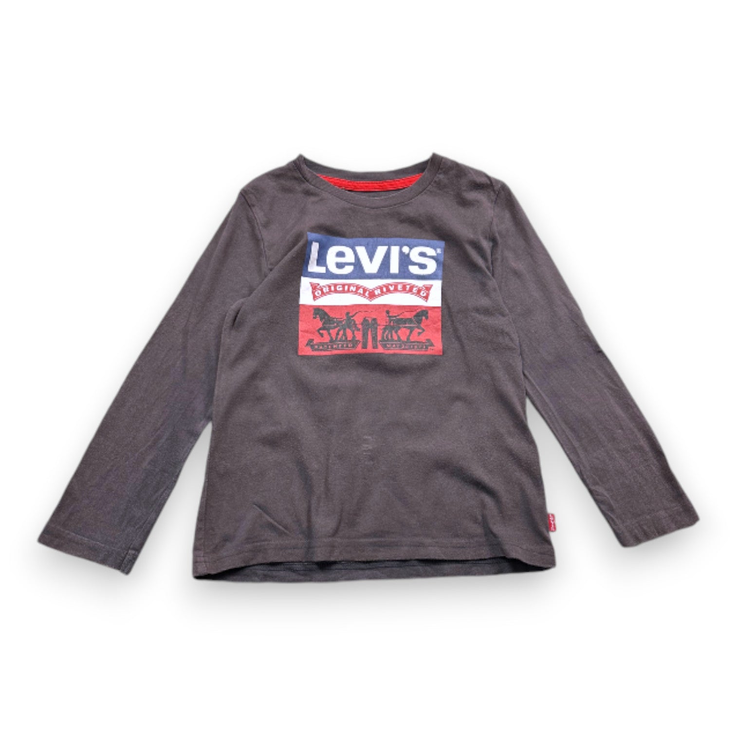LEVI'S - Braunes, langärmliges, bedrucktes T-Shirt - 6 Jahre