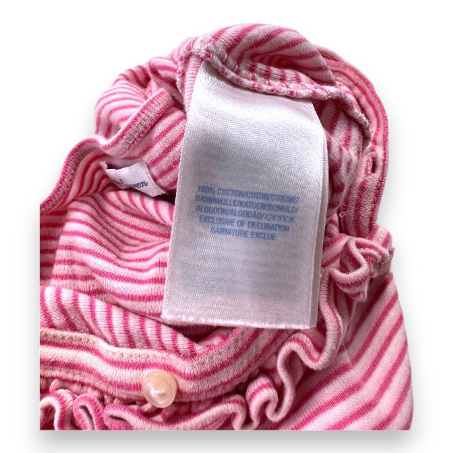 RALPH LAUREN - Pink and white striped jumpsuit - 9 months