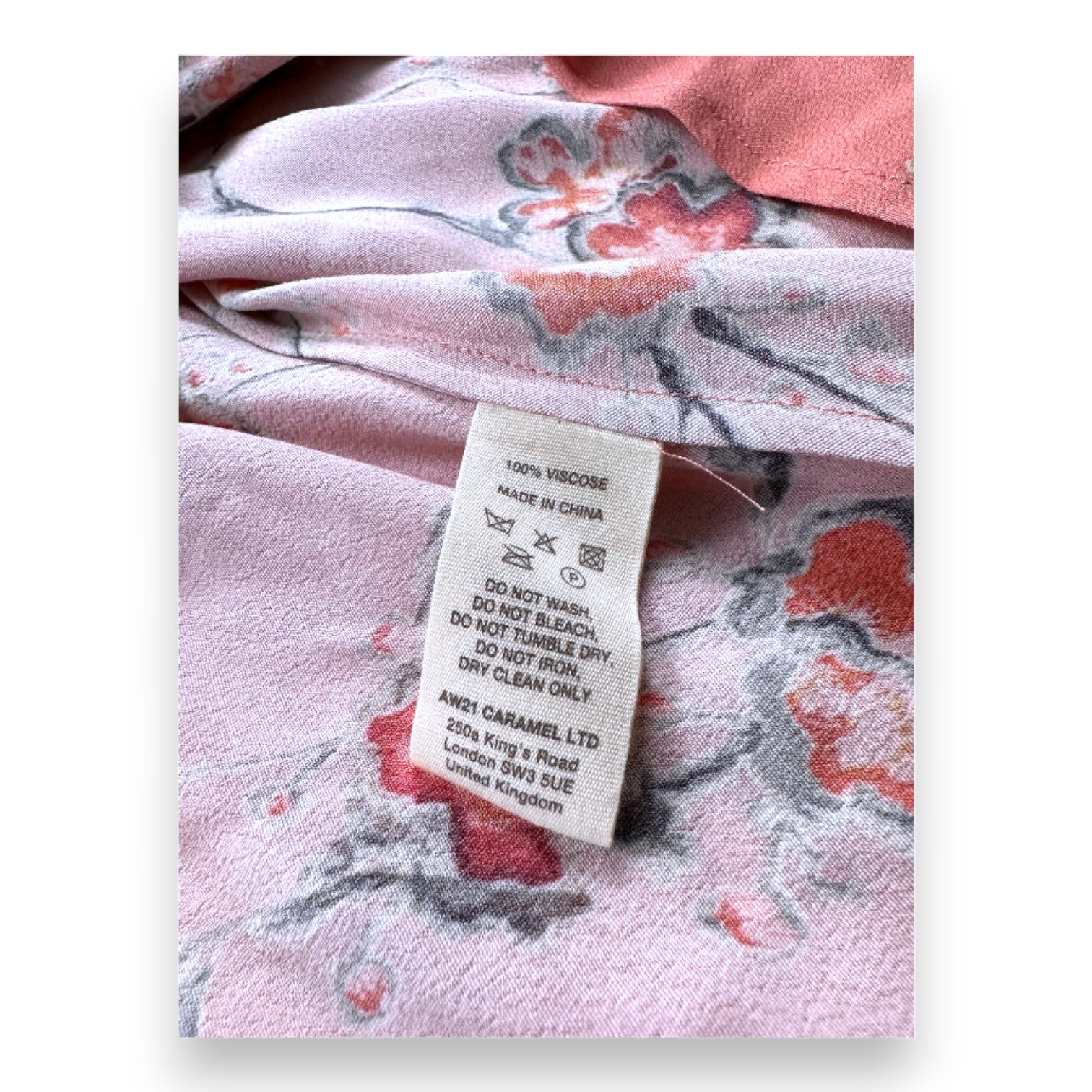 CARAMEL - Robe rose à fleurs neuve - 3 ans