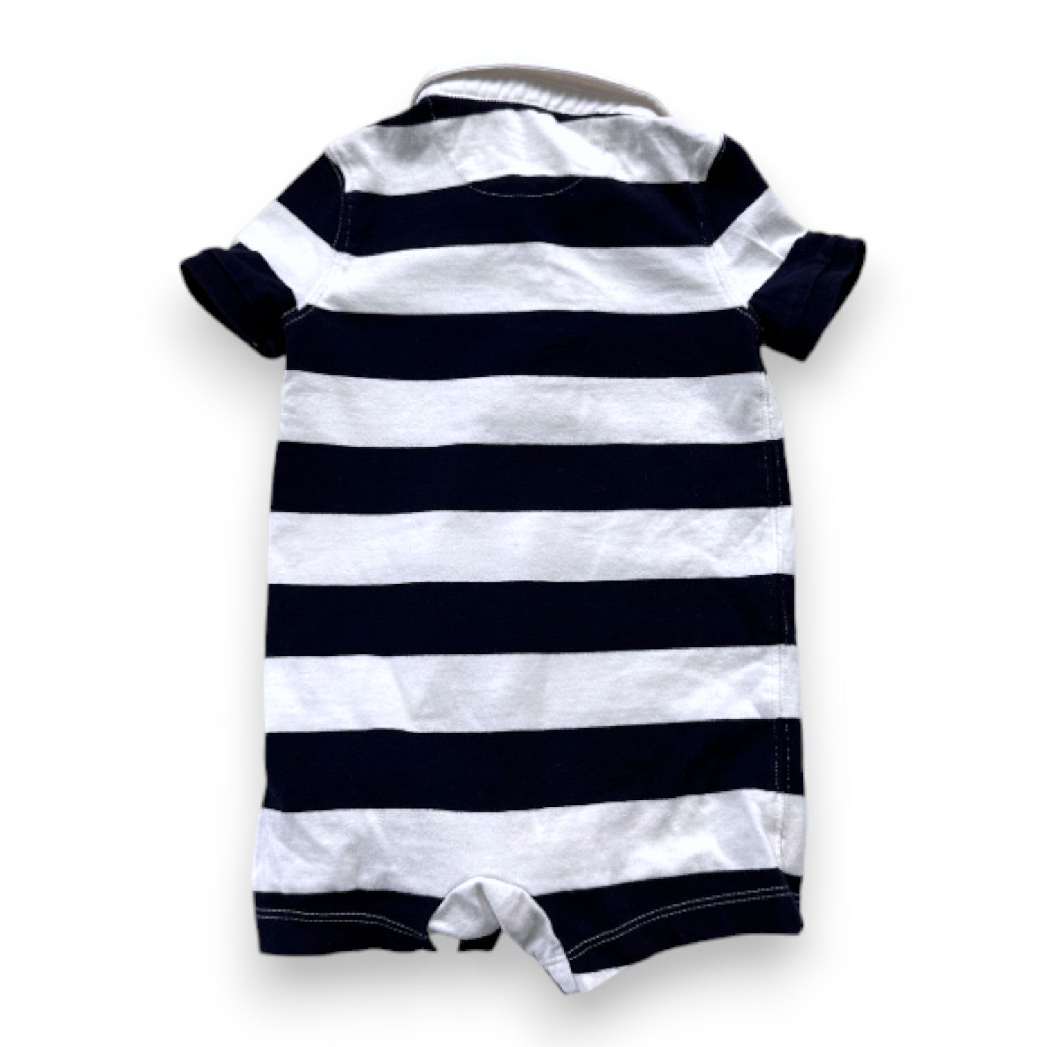 RALPH LAUREN - Blau-weiß gestreifter Overall - 12 Monate