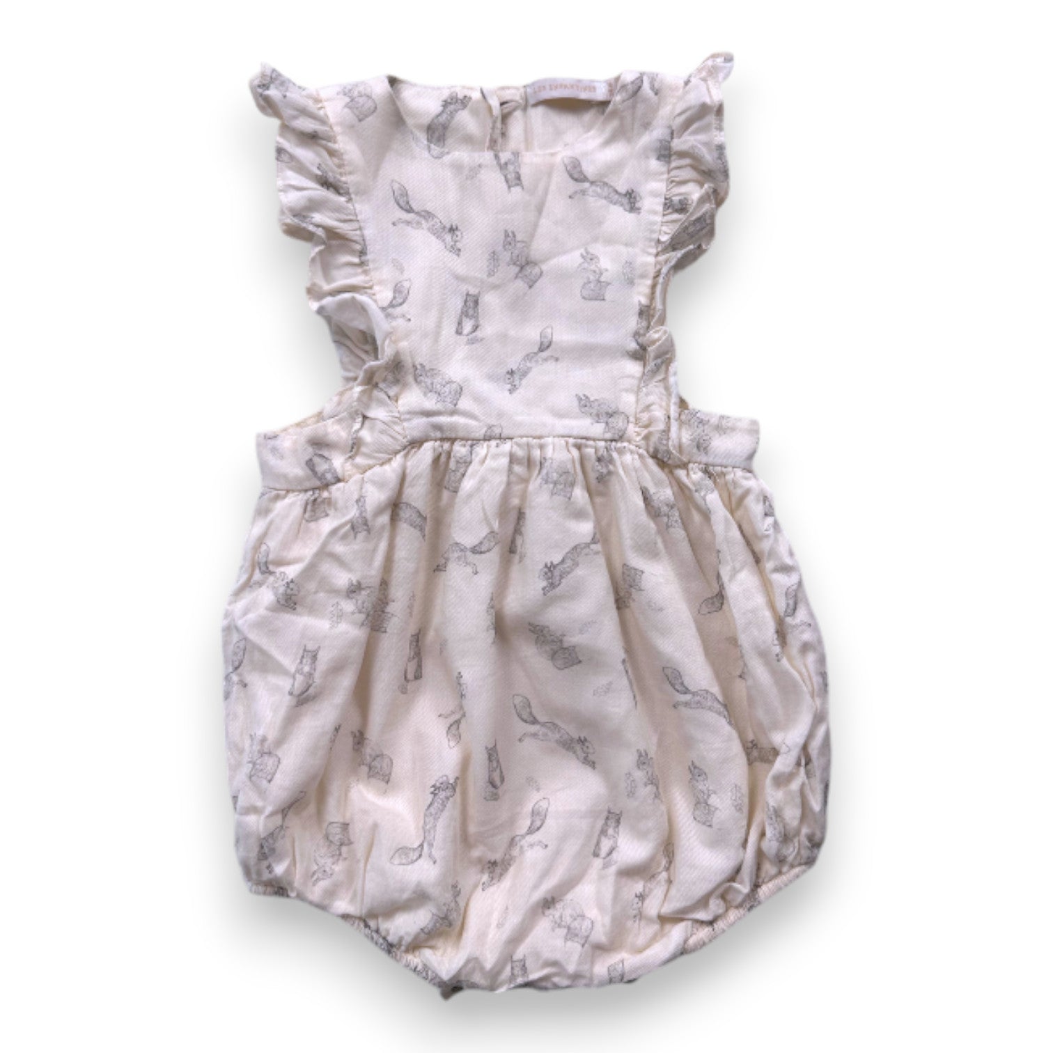 LES ENFANTINES - Beiger Strampler mit Aufdrucken - 2 Jahre