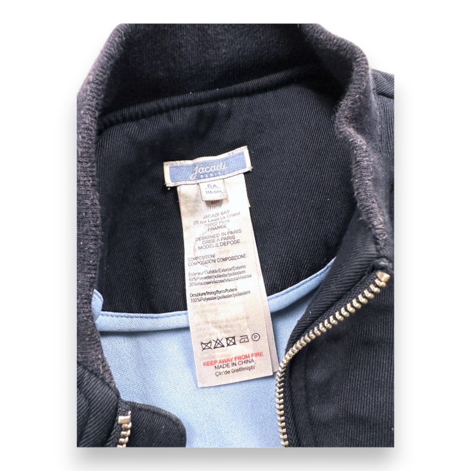 JACADI - Marineblaue Bonber-Jacke - 6 Jahre