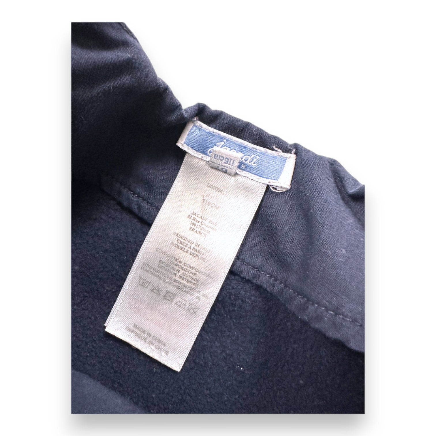 JACADI - Navy blue long-sleeved dress - 6 years