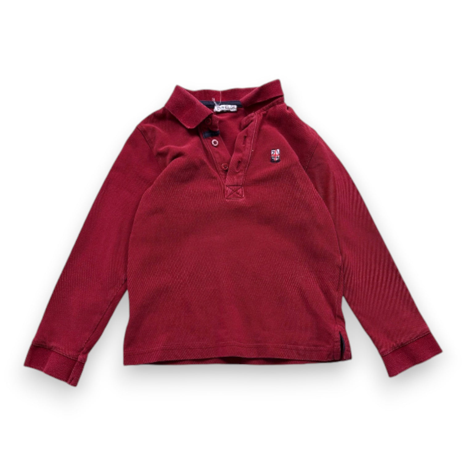 CYRILLUS - Polo à manches longues rouge - 5 ans