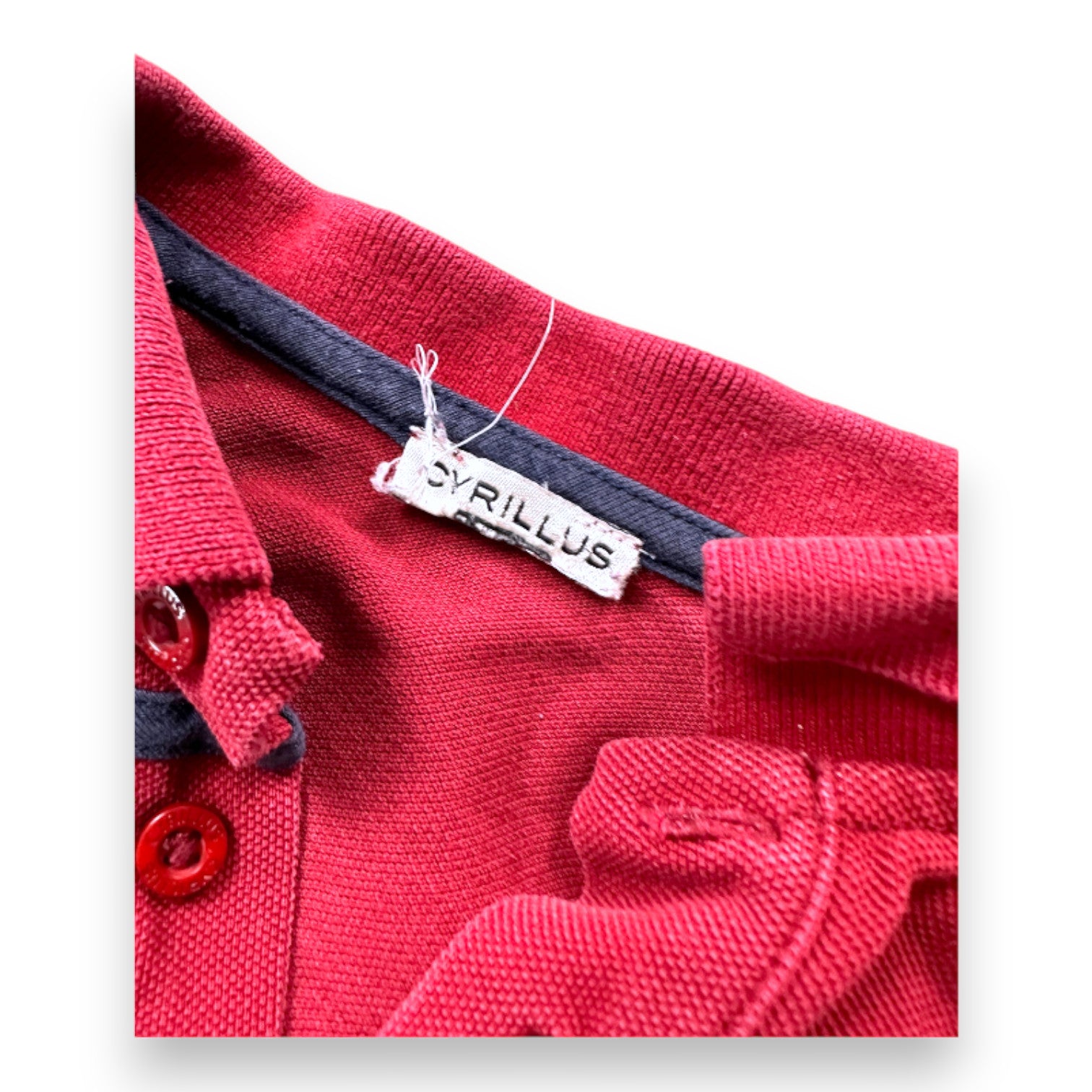 CYRILLUS - Red long-sleeved polo shirt - 5 years