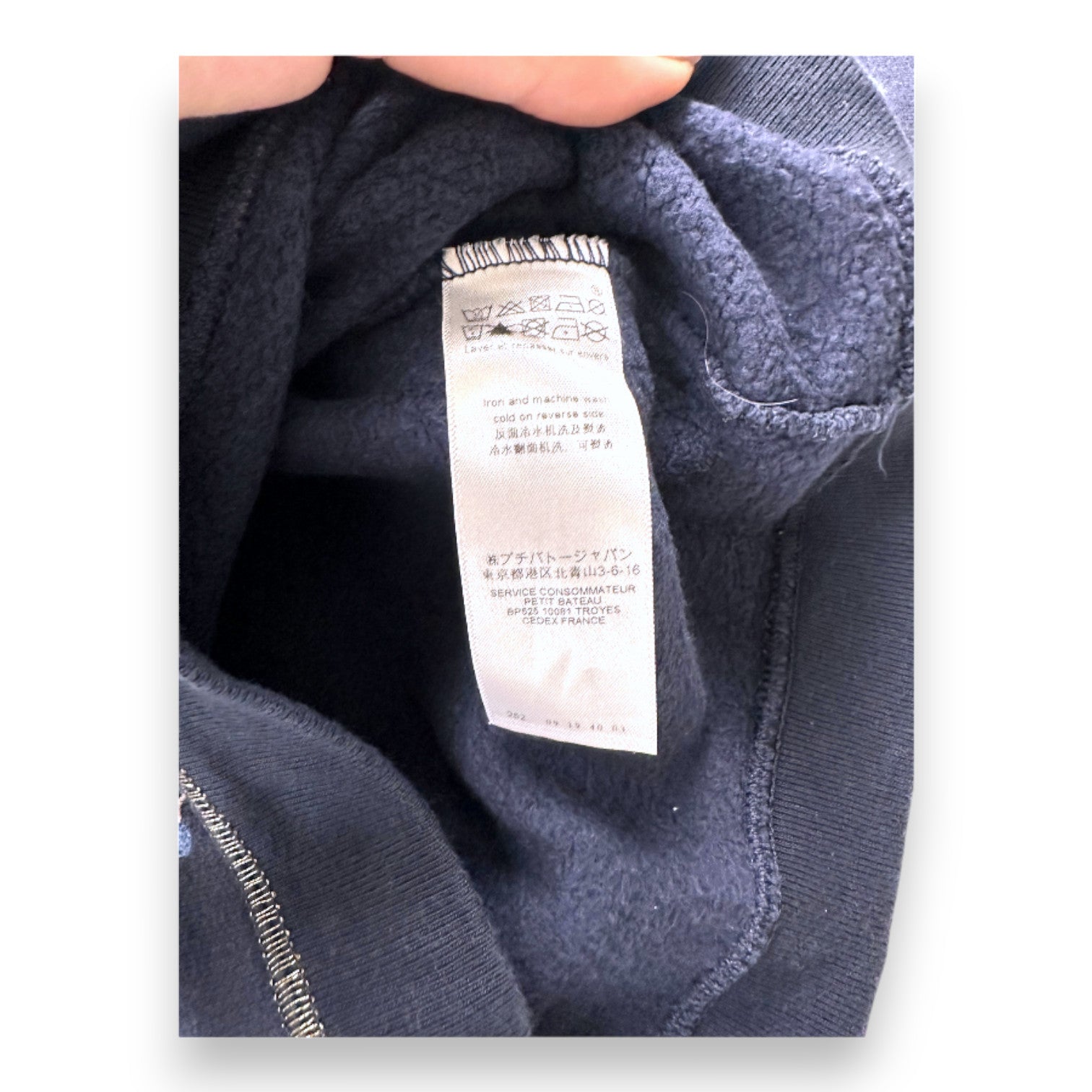 PETIT BATEAU - Blaues Sweatshirt mit Blumenmuster - 6 Jahre