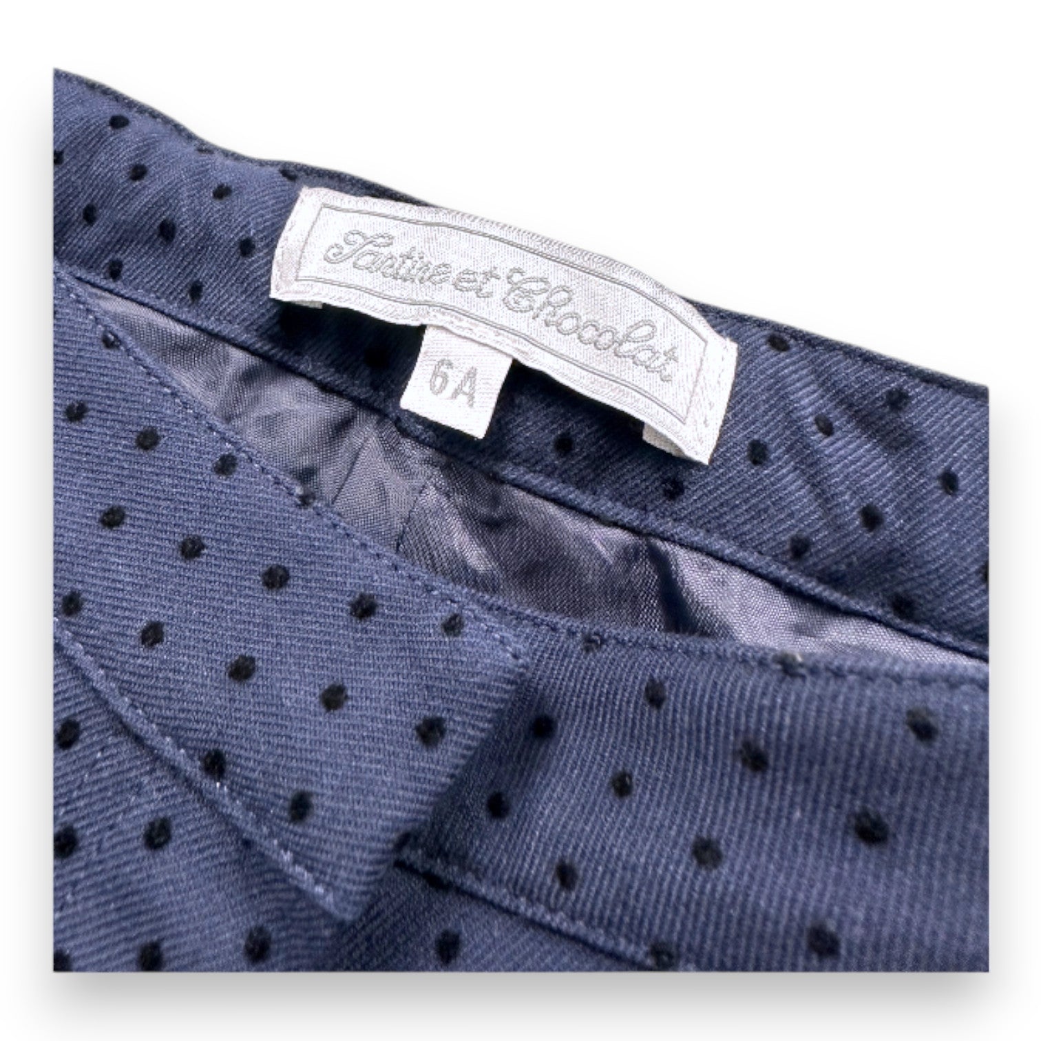 TARTINE & CHOCOLAT - Marineblaue taillierte Hose mit Punkten - 6 Jahre