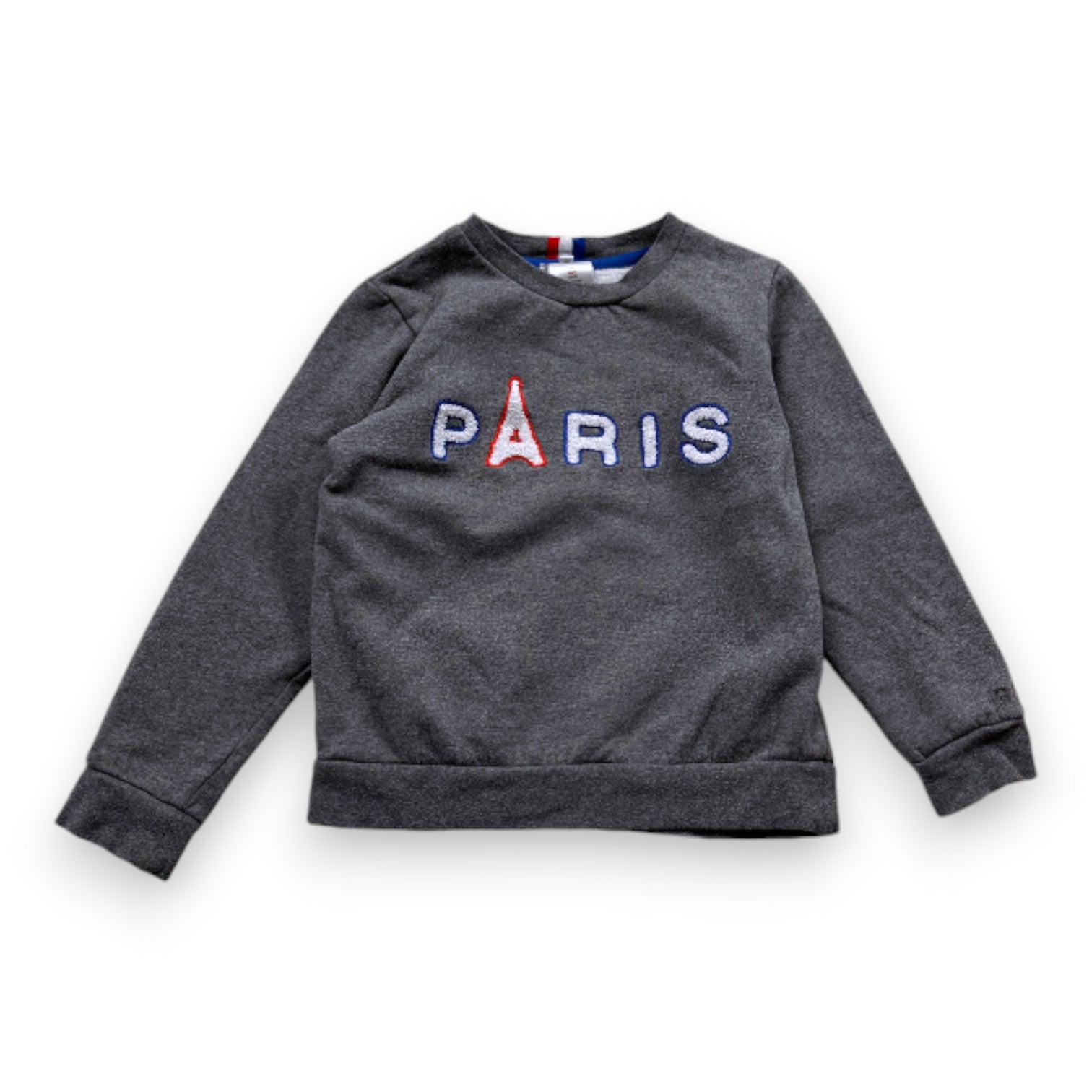 JACADI - Sweat gris avec broderies - 8 ans