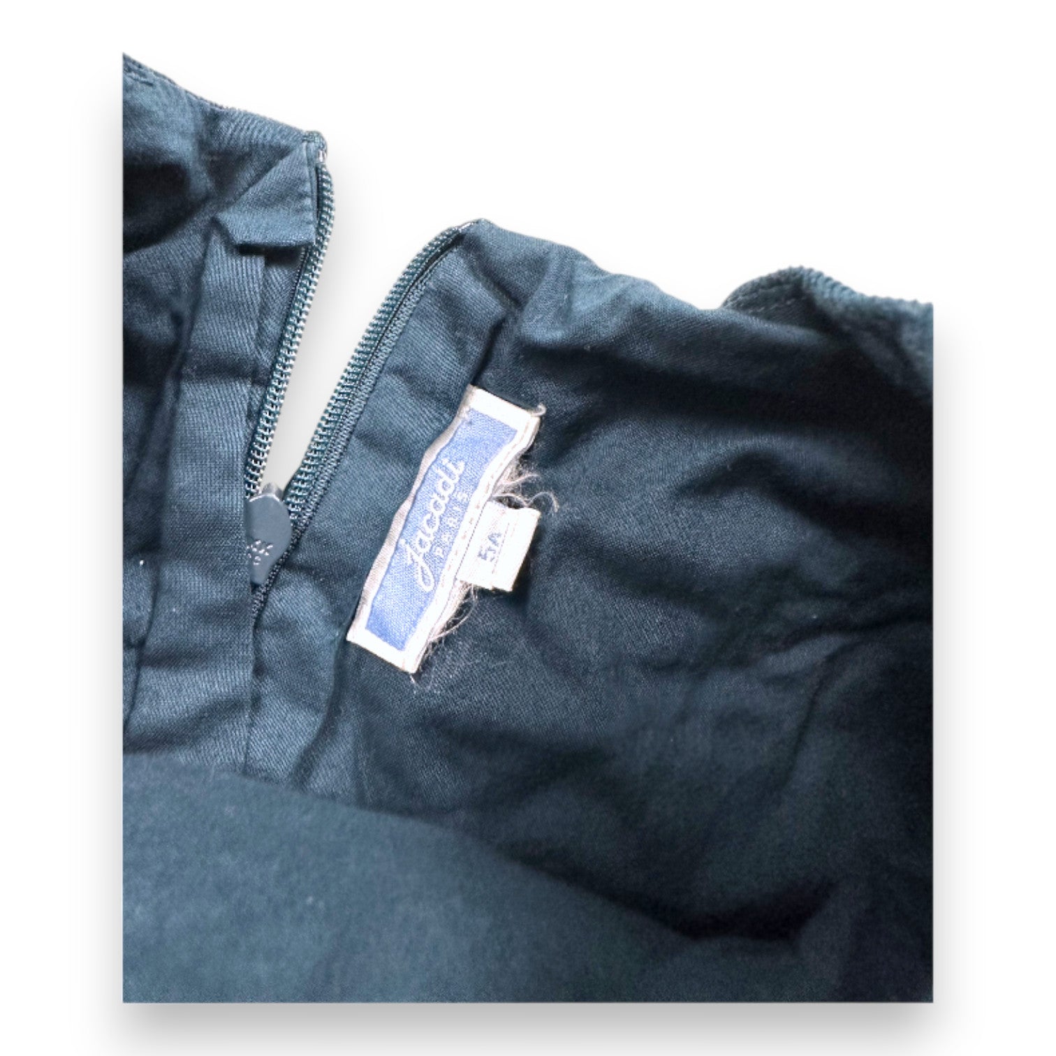 JACADI - Navy blue velvet dress with prints - 5 years