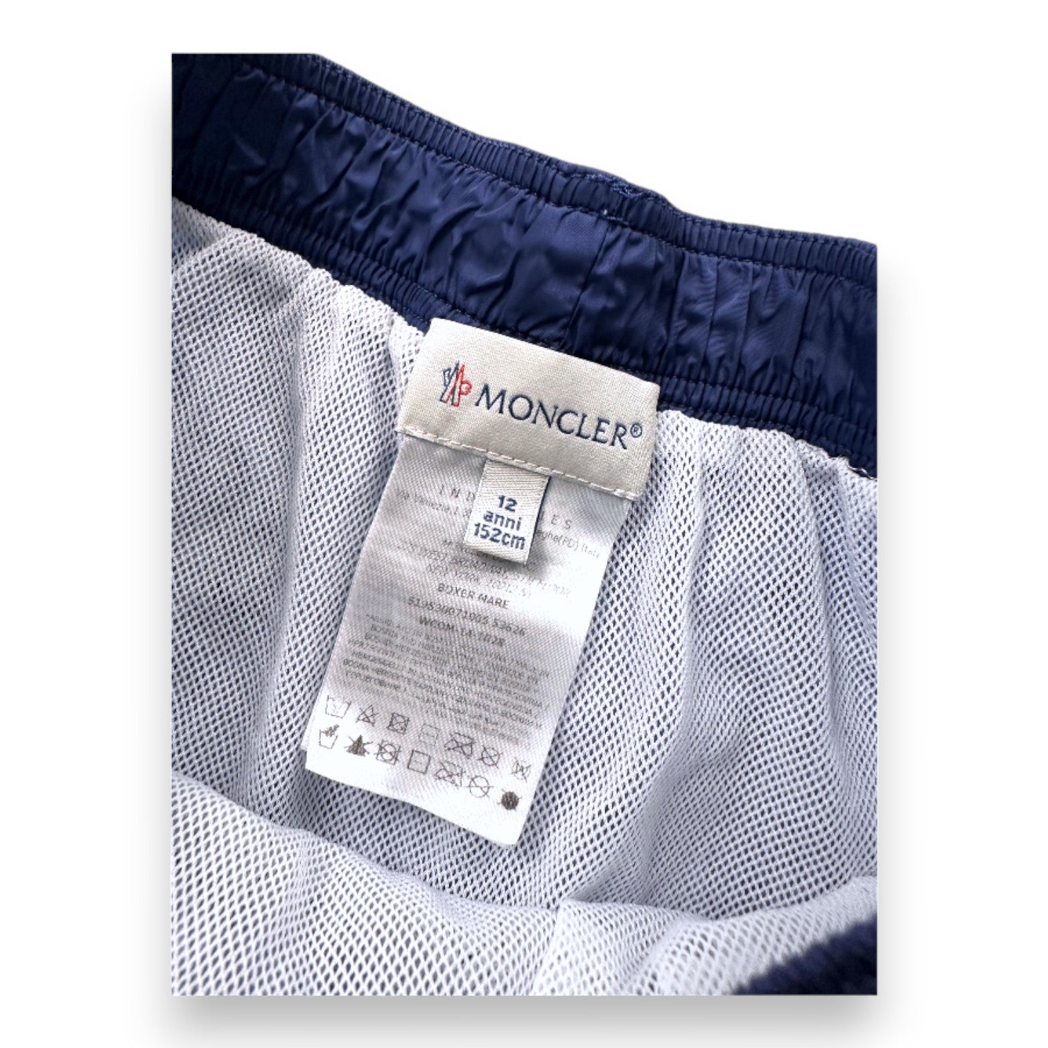 MONCLER - Blue patterned swim shorts - 12 years