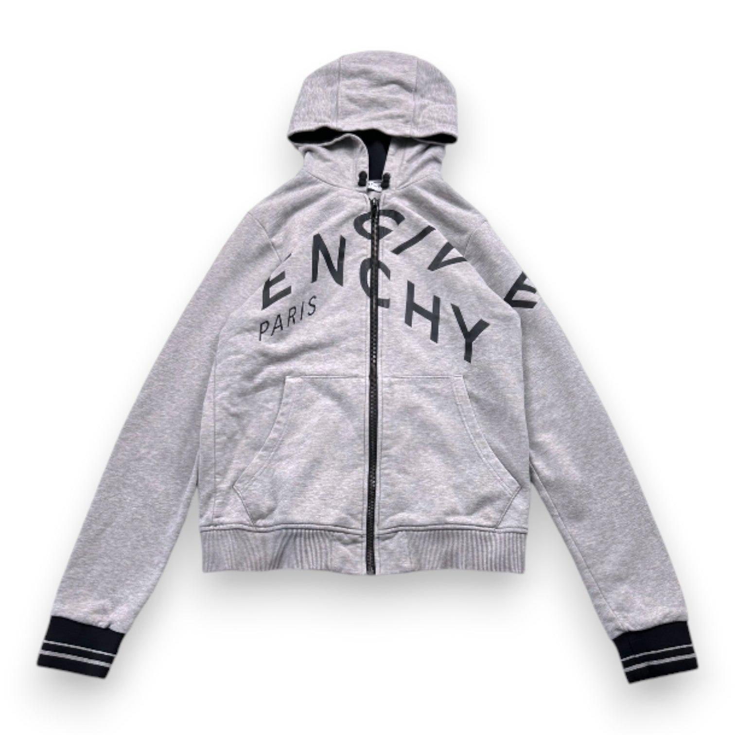GIVENCHY – Graues Kapuzensweatshirt mit Reißverschluss – 12 Jahre