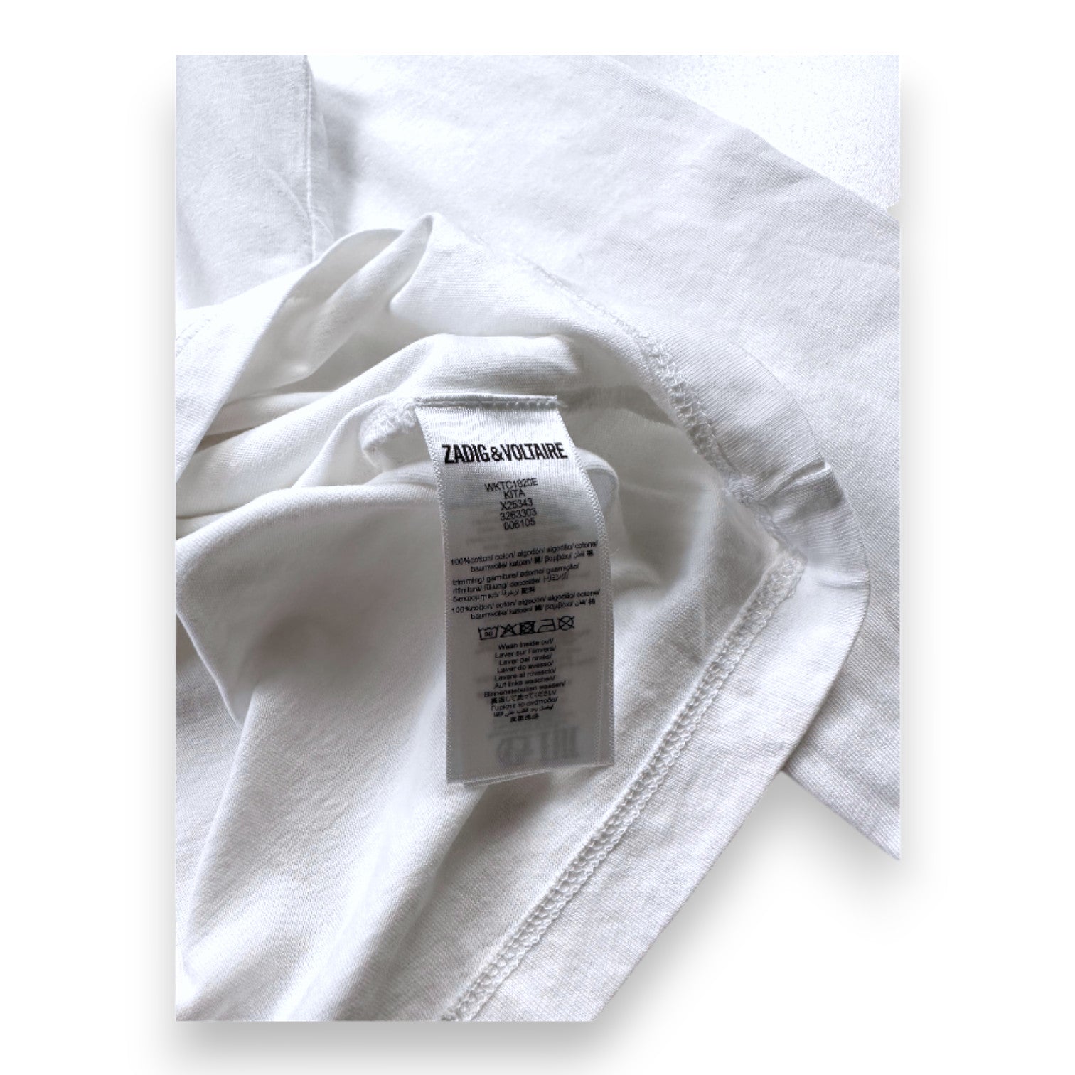 ZADIG & VOLTAIRE - Weißes Langarm-T-Shirt mit Aufdruck - 12 Jahre