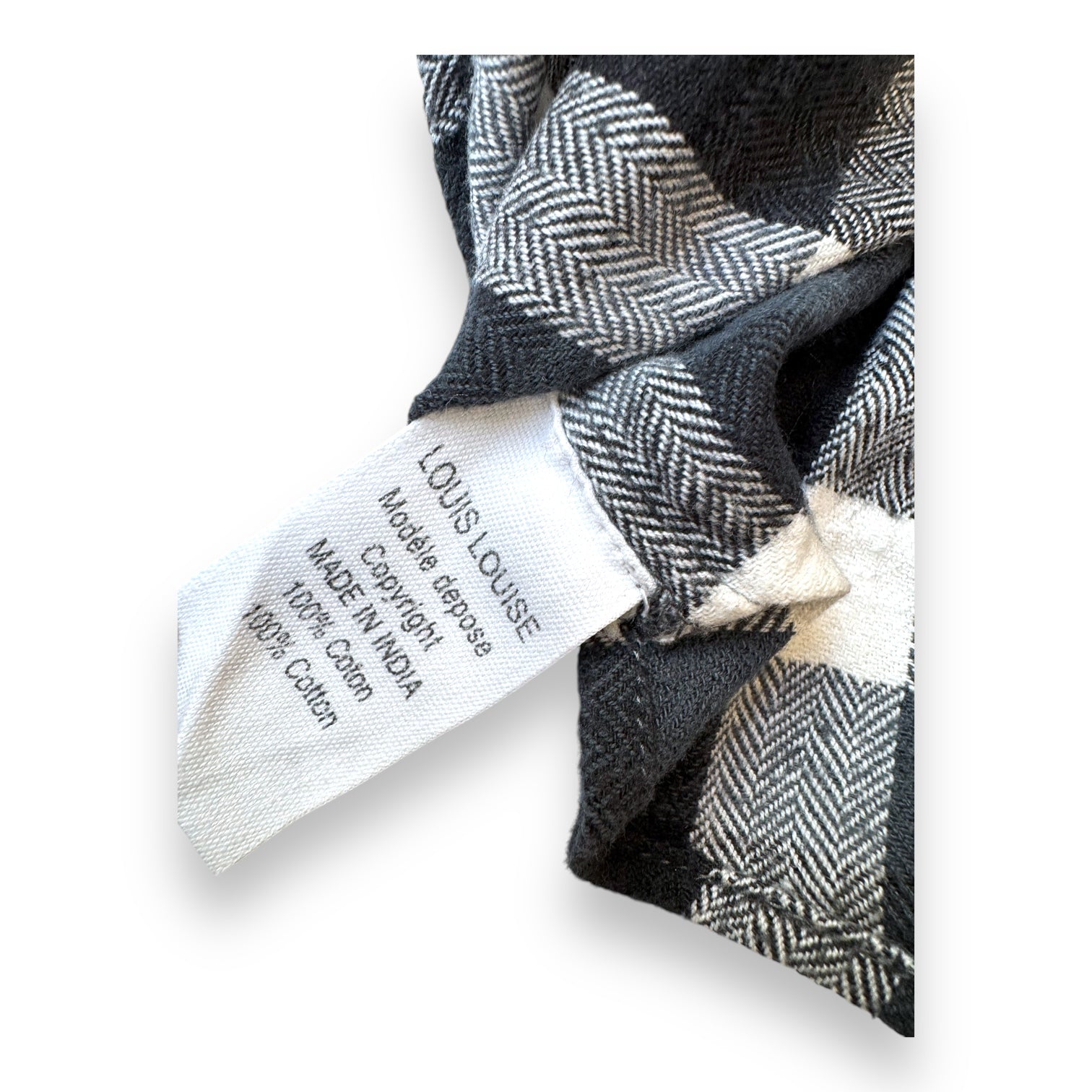 LOUIS LOUISE - Black and white checked shirt - 24 months