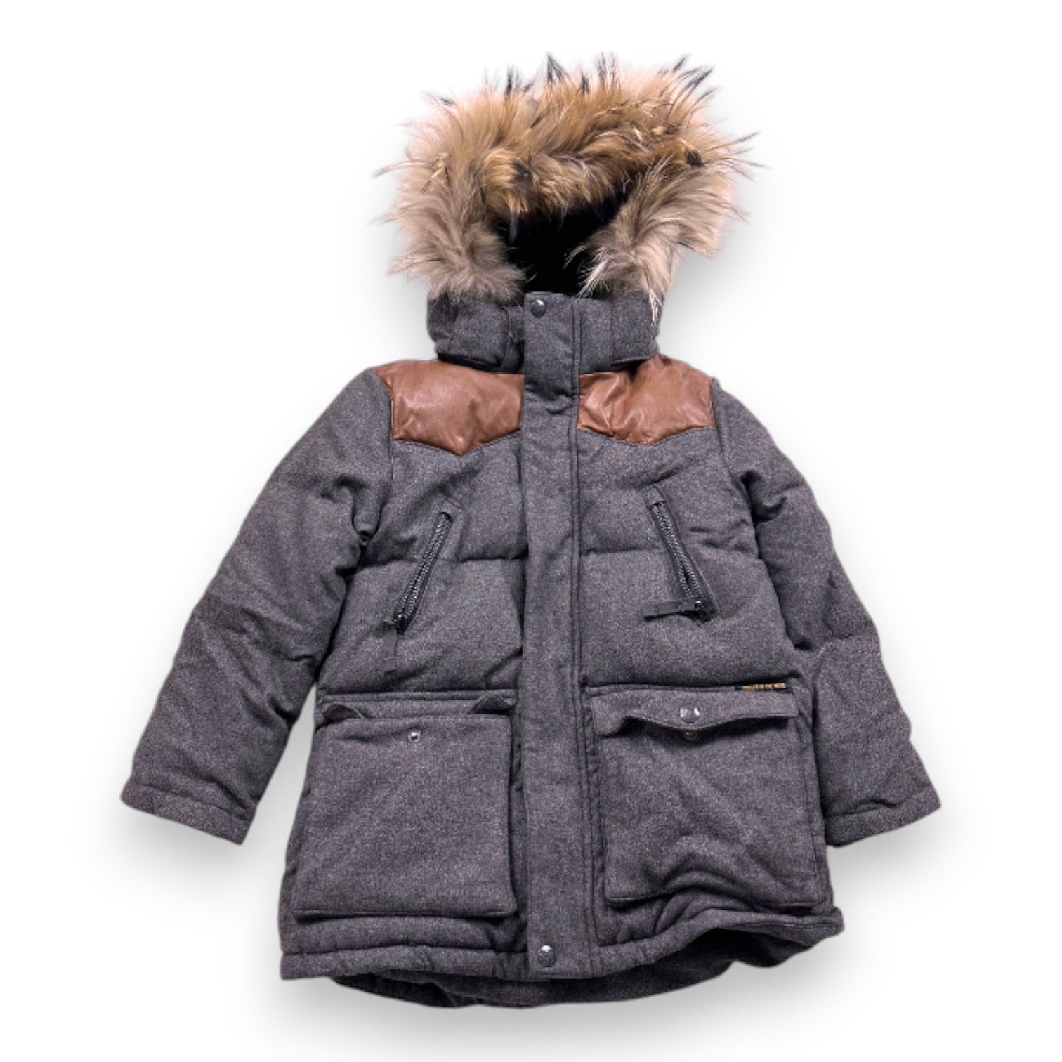 FINGER IN THE NOSE - Grauer Wollparka - 6 Jahre