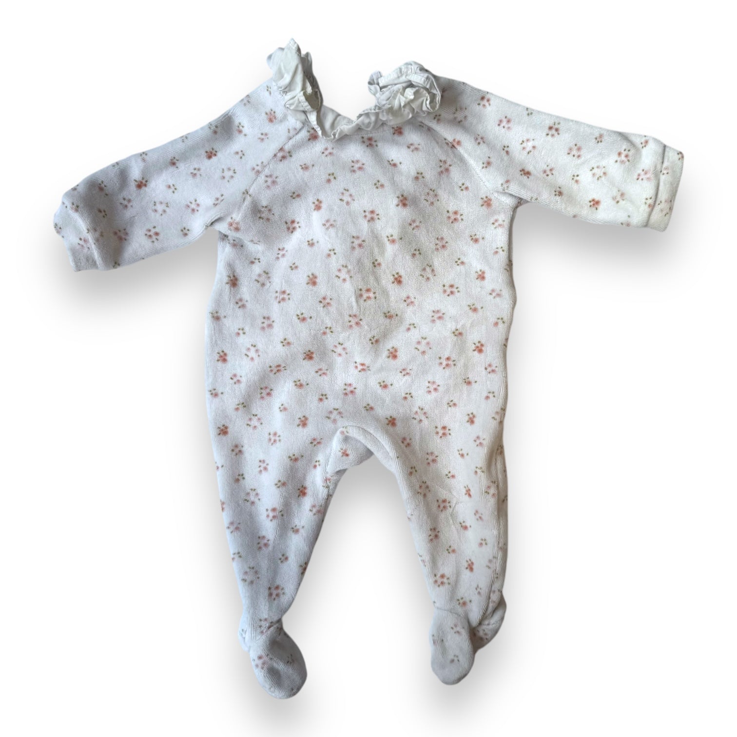CYRILLUS - Long-sleeved floral jumpsuit - 1 month