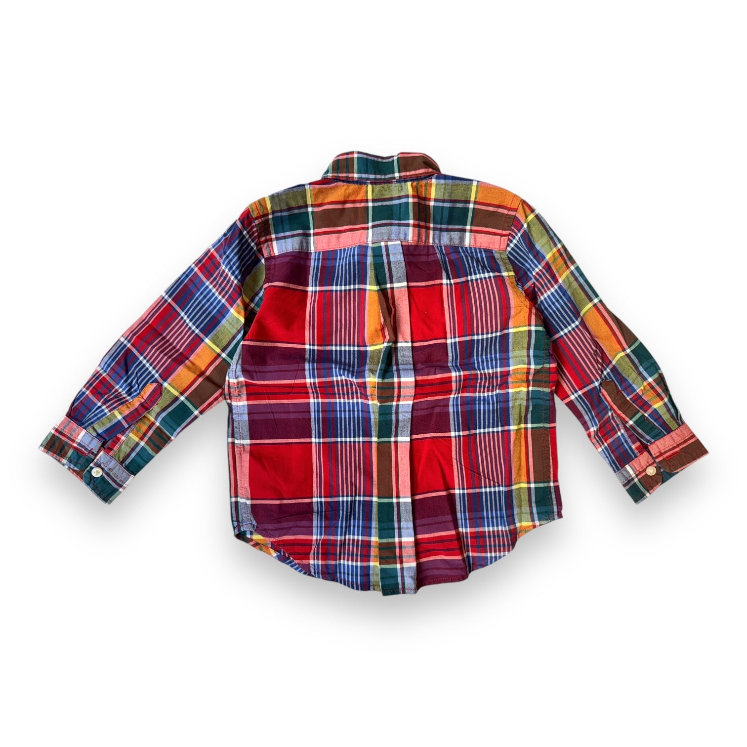 RALPH LAUREN - Checked shirt, blue, red, green, yellow - 24 months