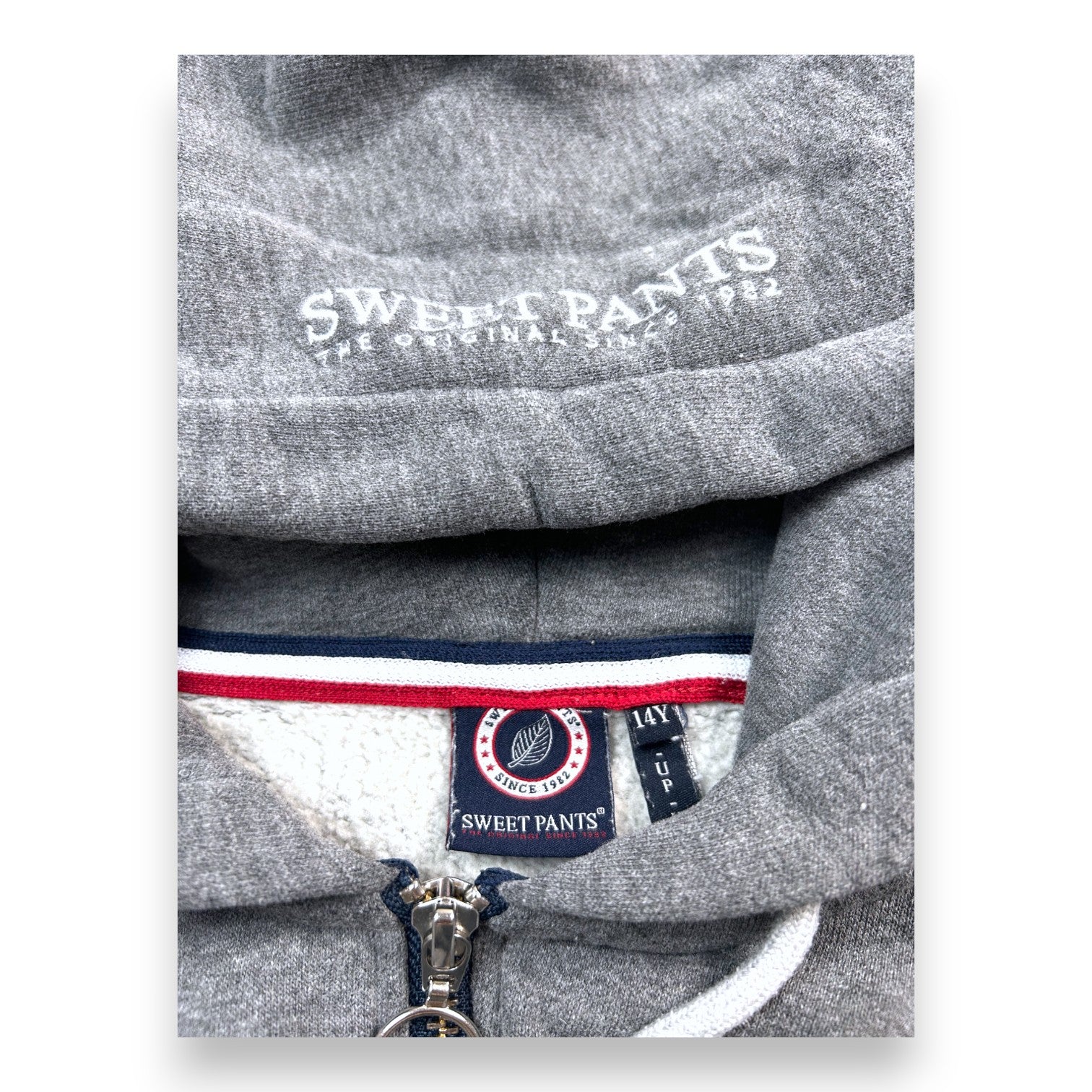 SWEET PANTS - Gray zip-up sweatshirt - 14 years