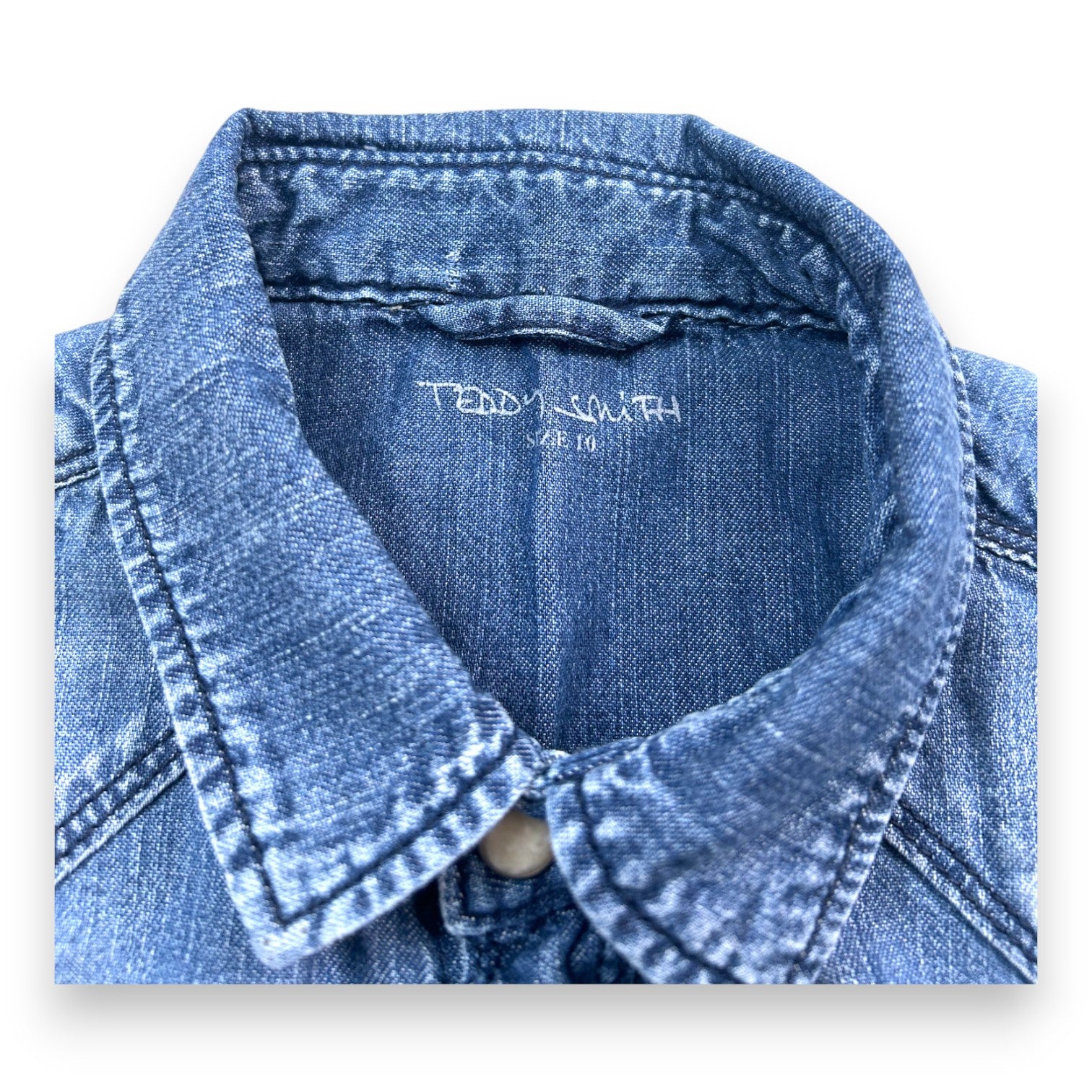 TEDDY SMITH - Chemise en jean bleue - 10 ans