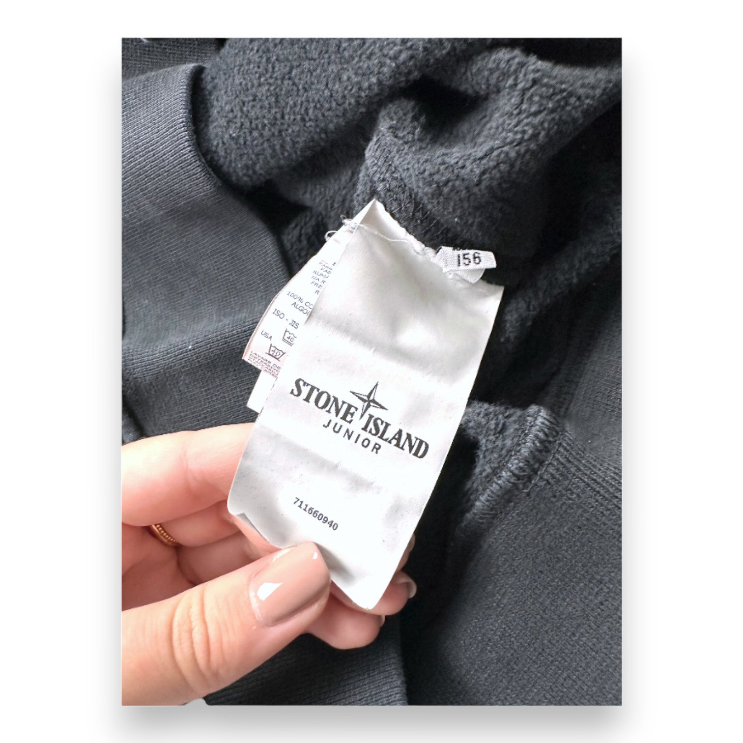 STONE ISLAND - Black sweatshirt - 12 years