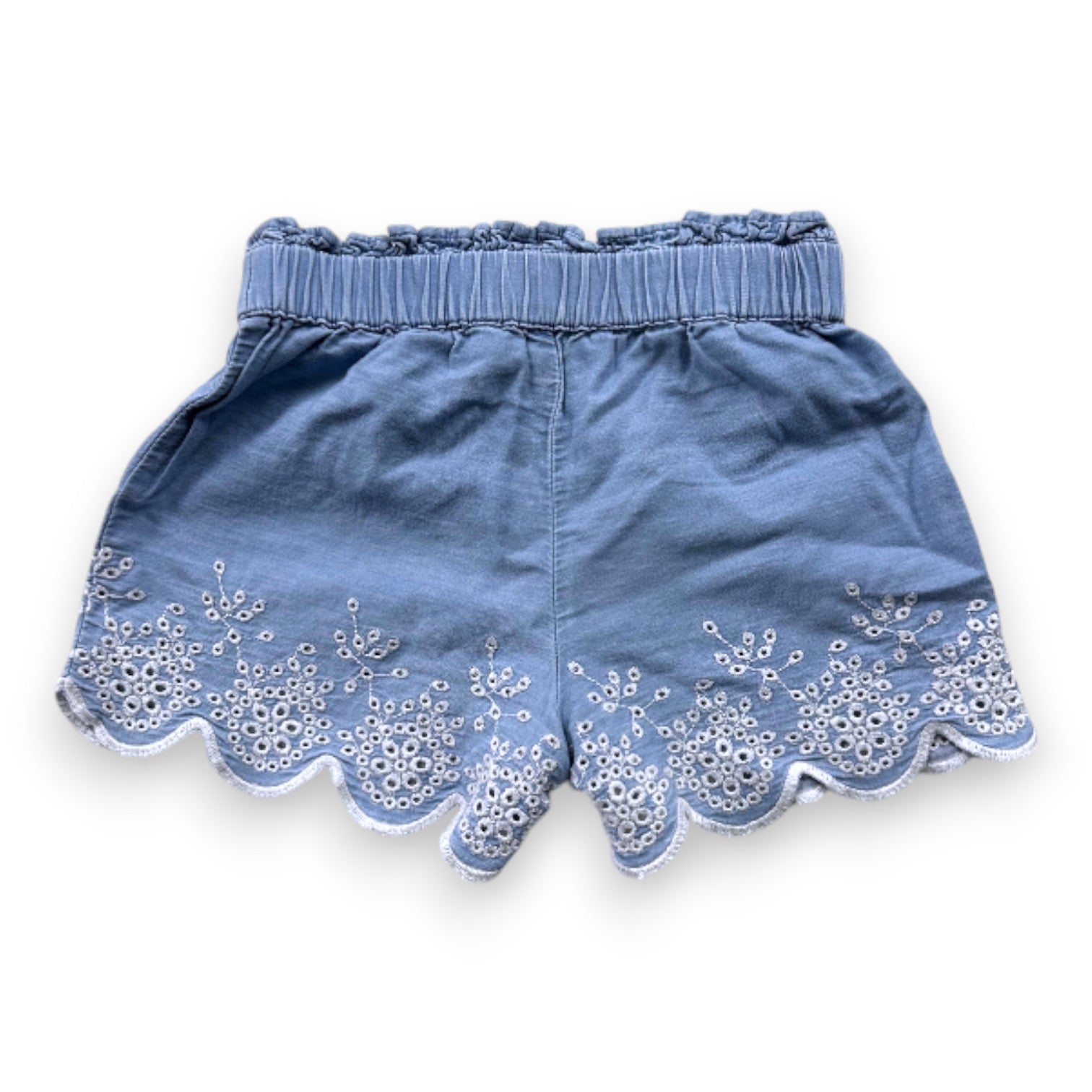 TARTINE & CHOCOLAT - Blaue Shorts mit weißer Stickerei - 18 Monate