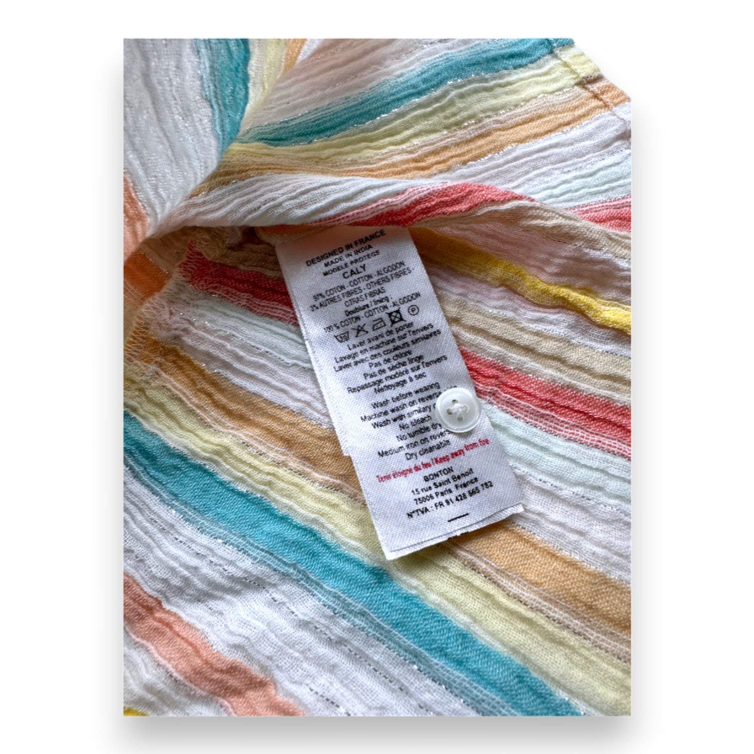 BONTON - Mehrfarbig gestreifte Bluse - 4 Jahre