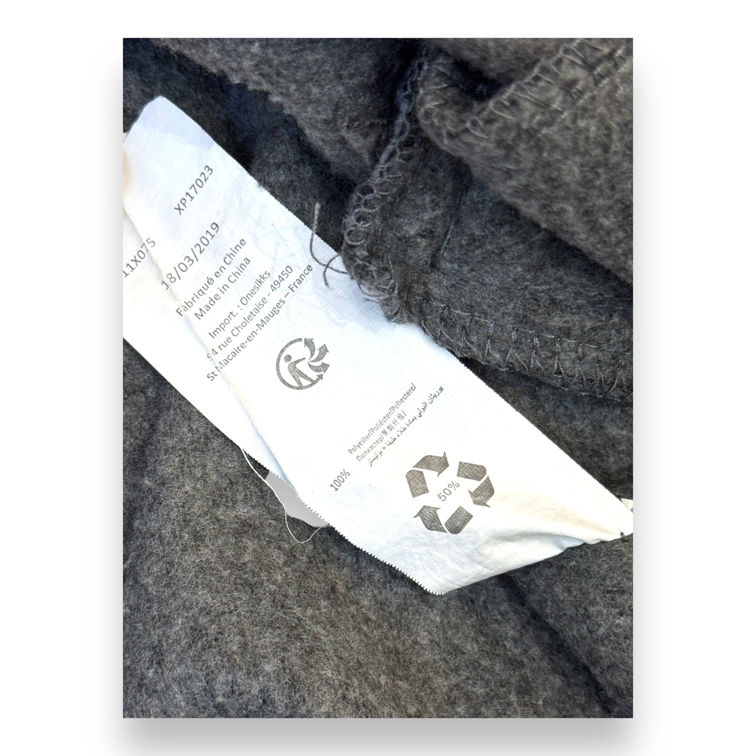 IKKS - Blaue und graue wasserdichte Weste mit Kapuze - 8 Jahre