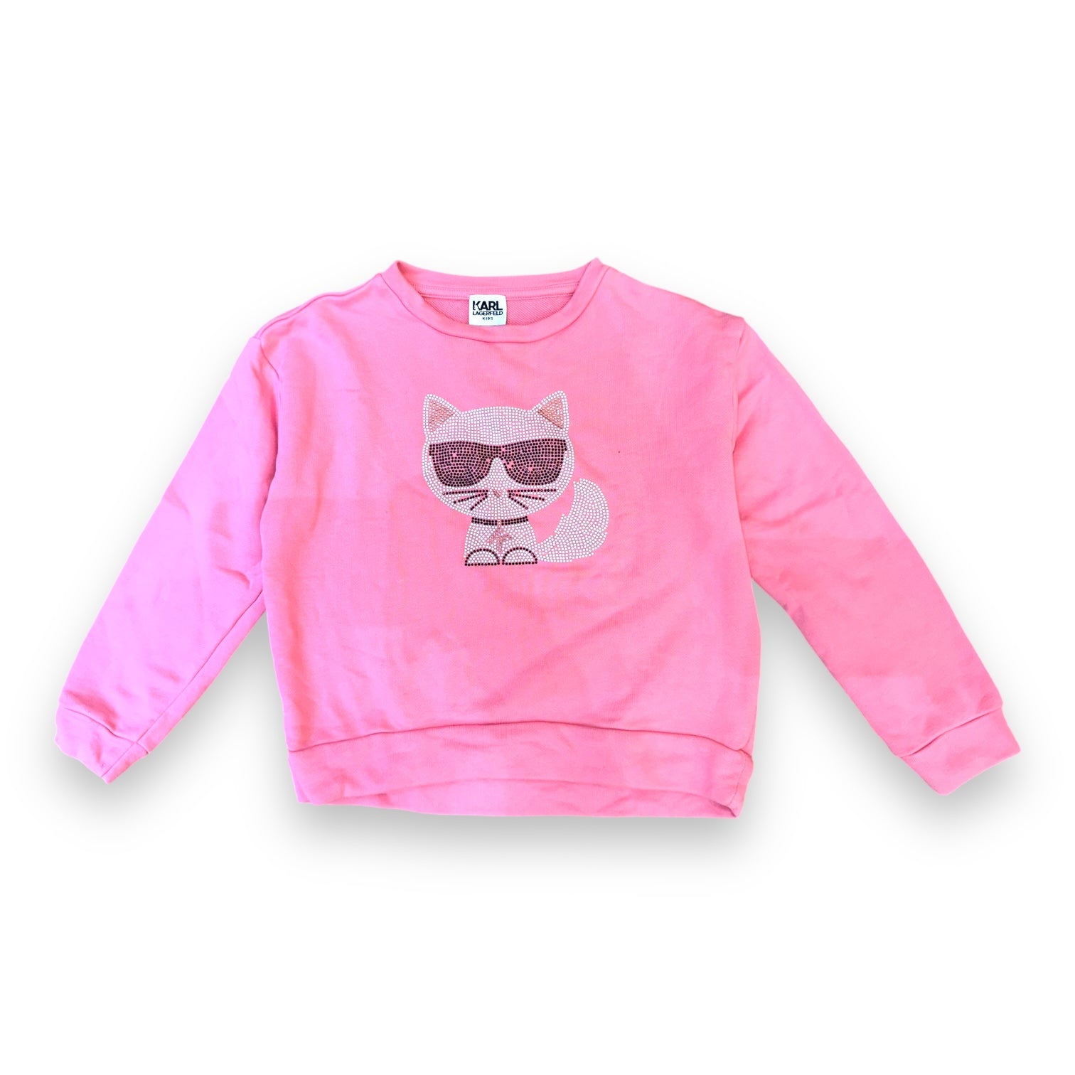 KARL LAGERFELD - Rosa Pullover mit Strasssteinen - 8 Jahre
