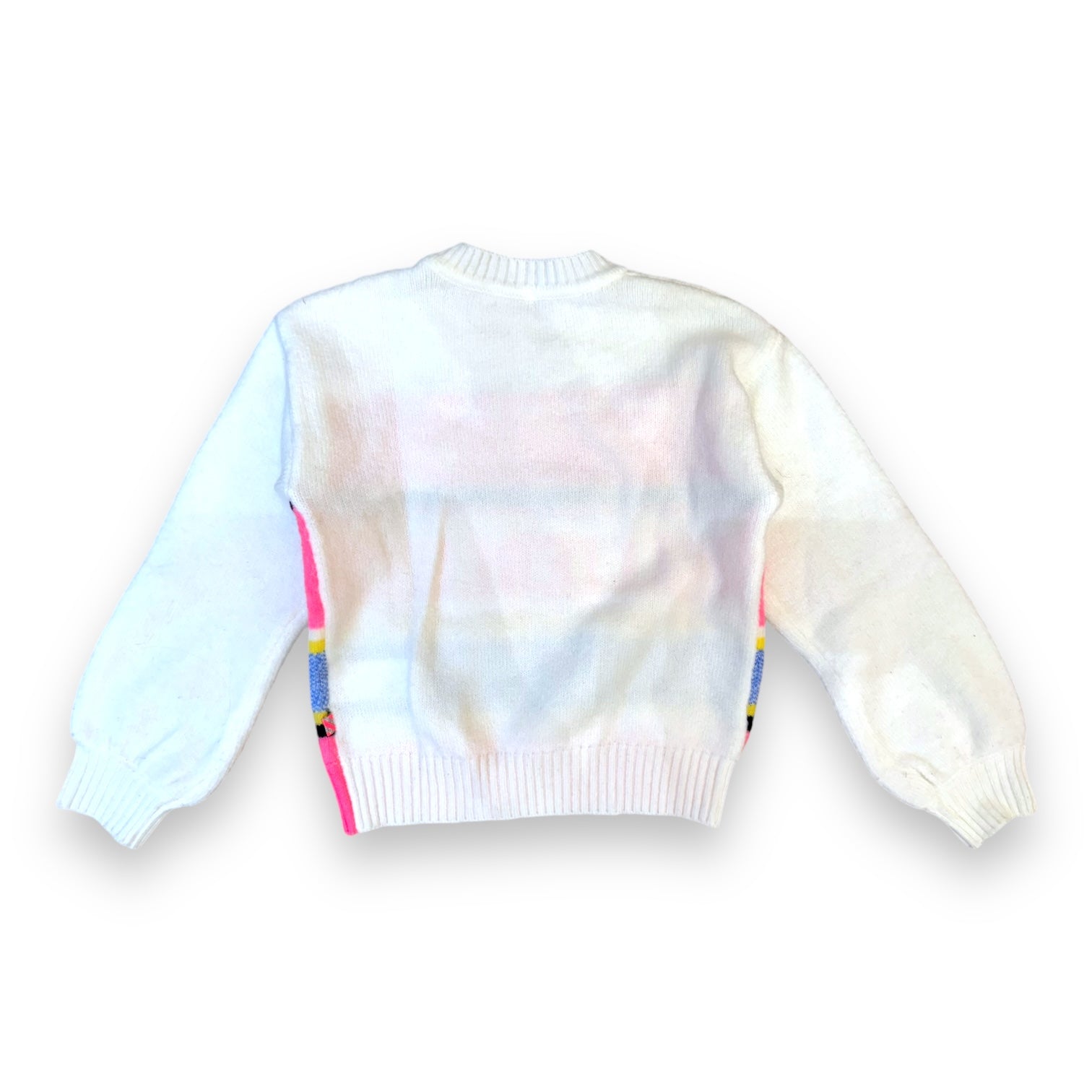 BILLIEBLUSH - Weißer, blauer, rosa gemusterter Pullover - 8 Jahre