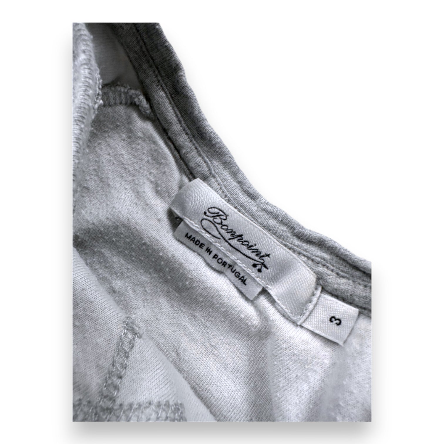 BONPOINT - T-shirt à manches longues gris avec imprimé - 3 ans