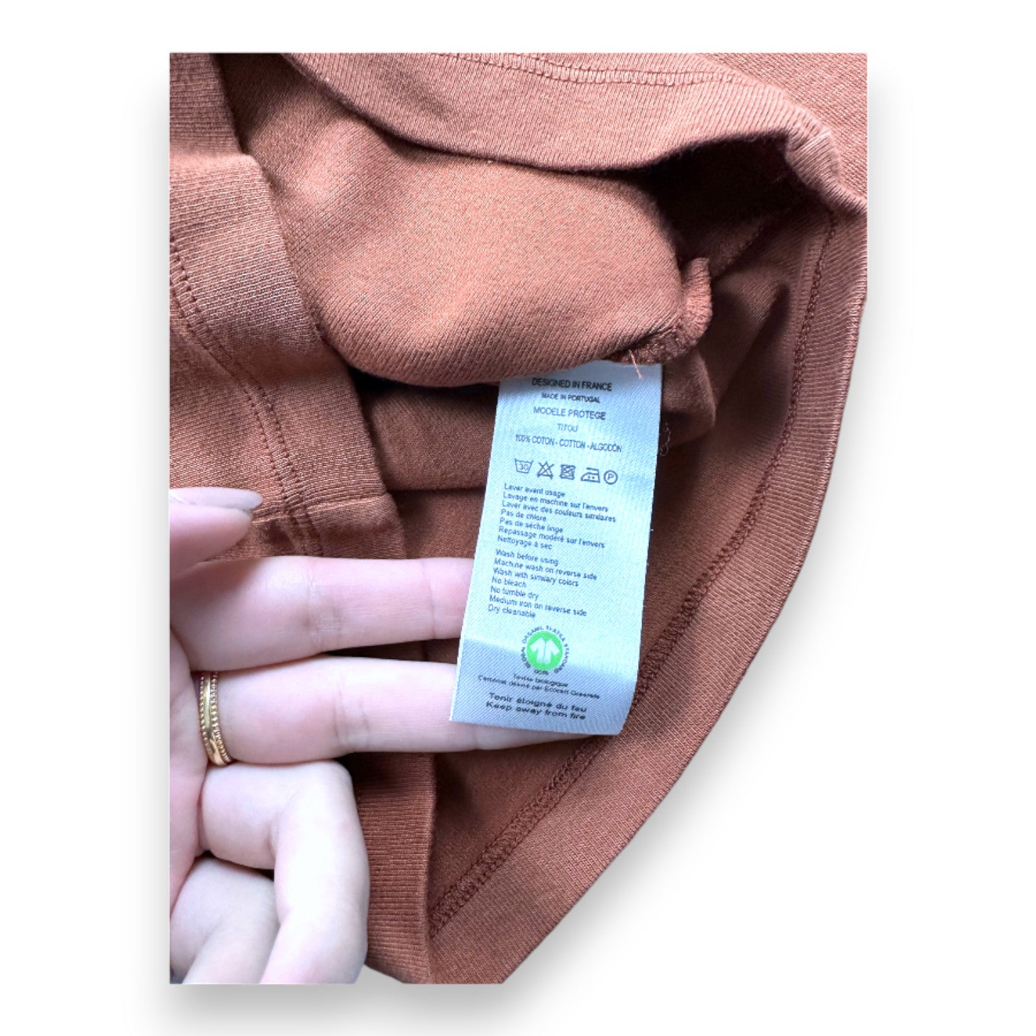 BONTON - Brown turtleneck t-shirt - 4 years