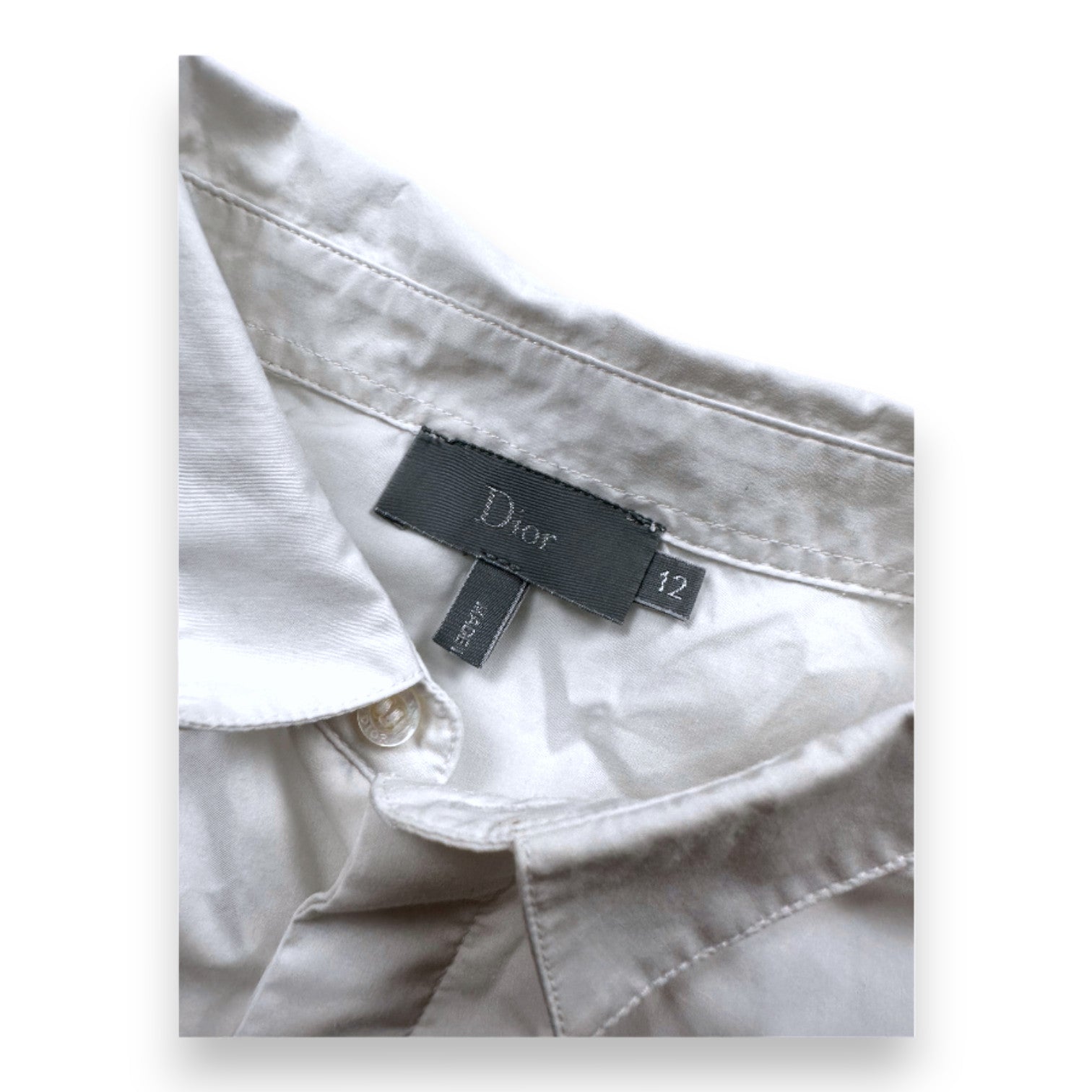 DIOR - White long-sleeved shirt - 12 years