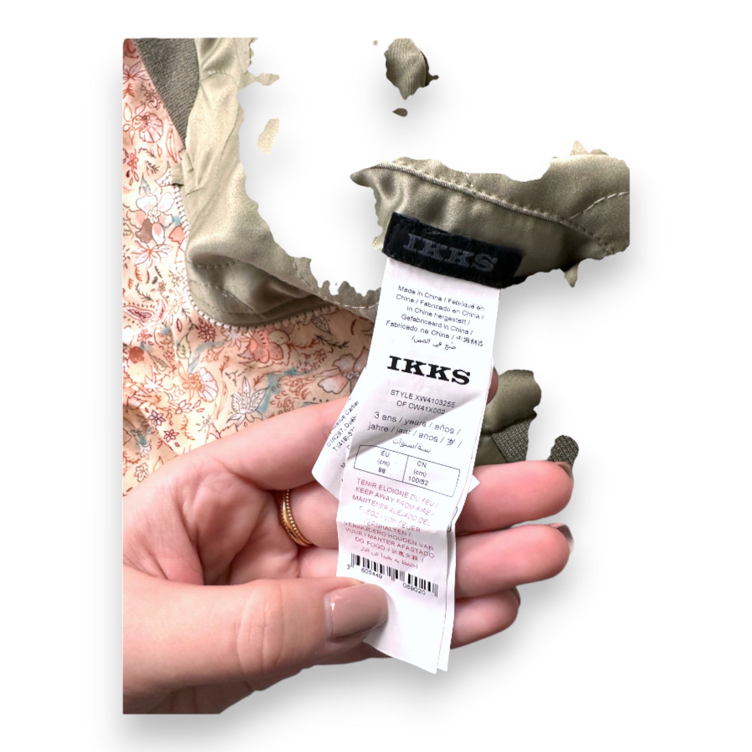 IKKS - Wendbare leichte Jacke in Grün und Rosa - 3 Jahre