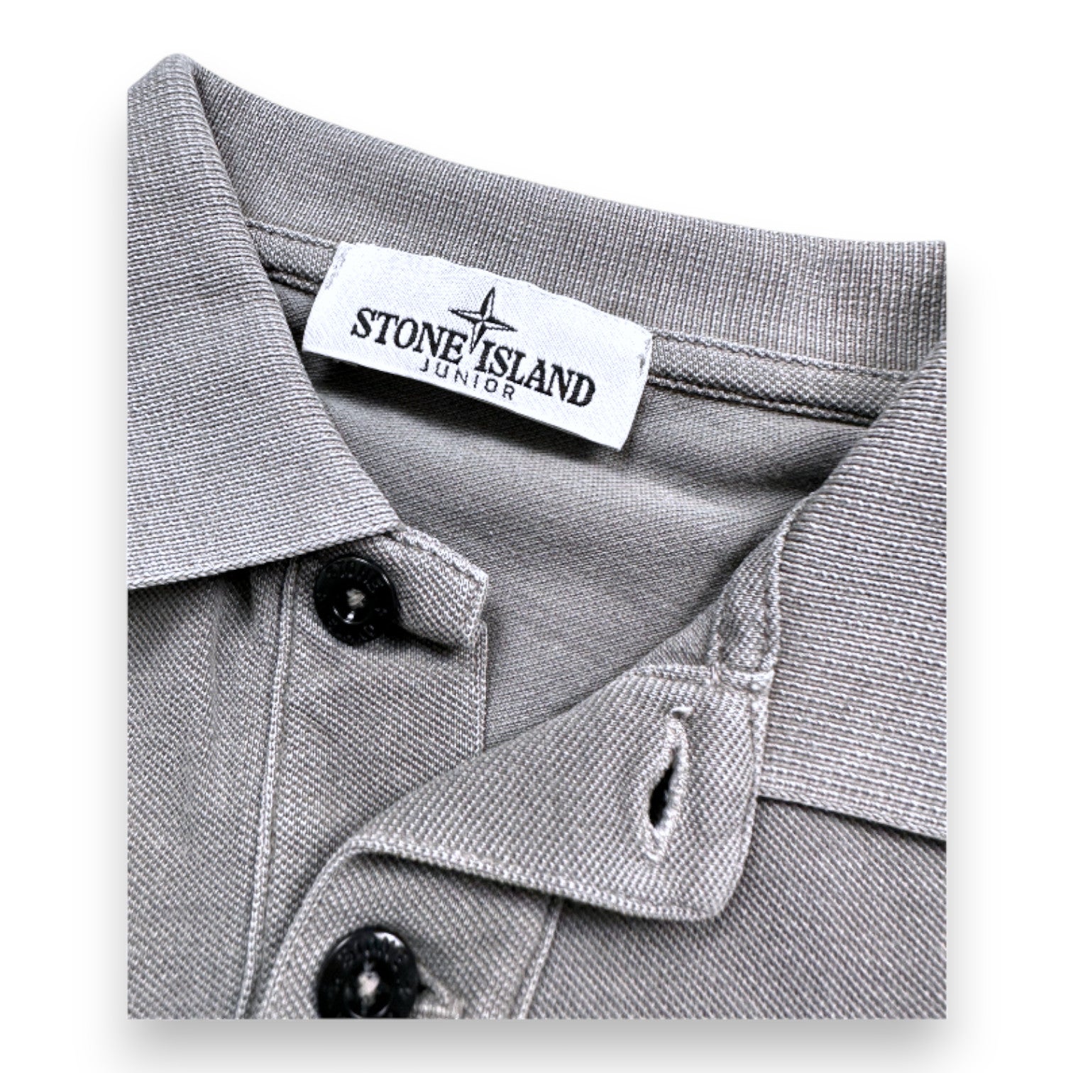 STONE ISLAND - Polo gris à manches courtes - 8 ans