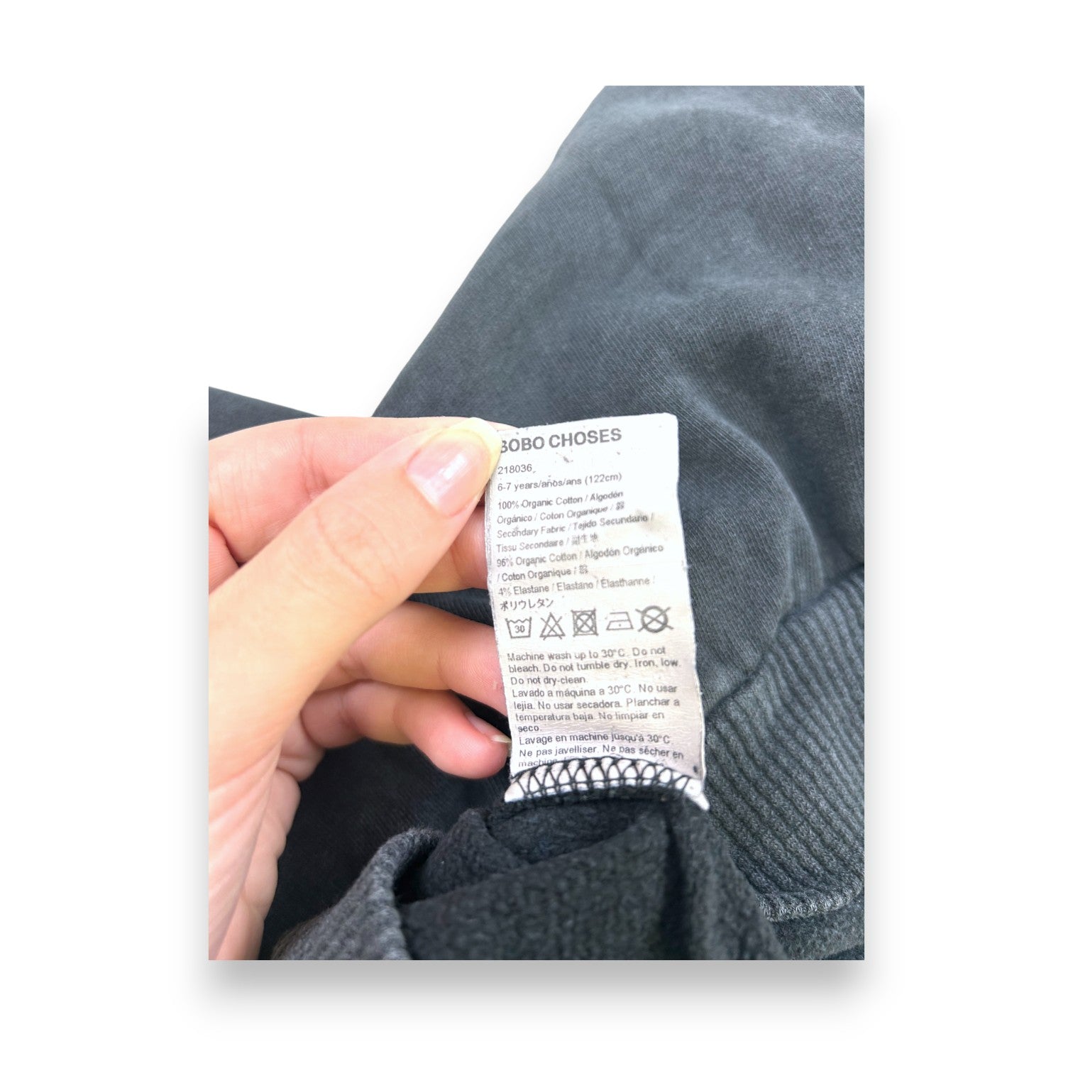 BOBO CHOSES - Grey long-sleeved sweatshirt - 6/7 years