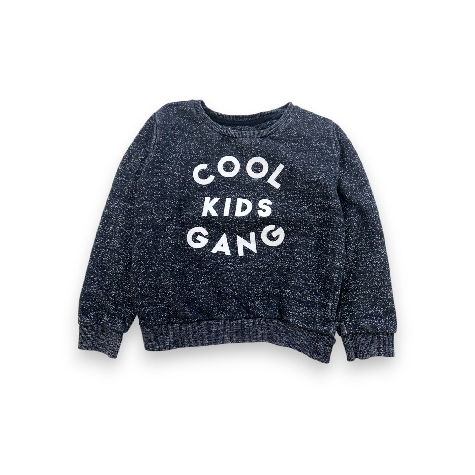 ELEVEN PARIS - Langärmliges grau gesprenkeltes Sweatshirt - 6 Jahre