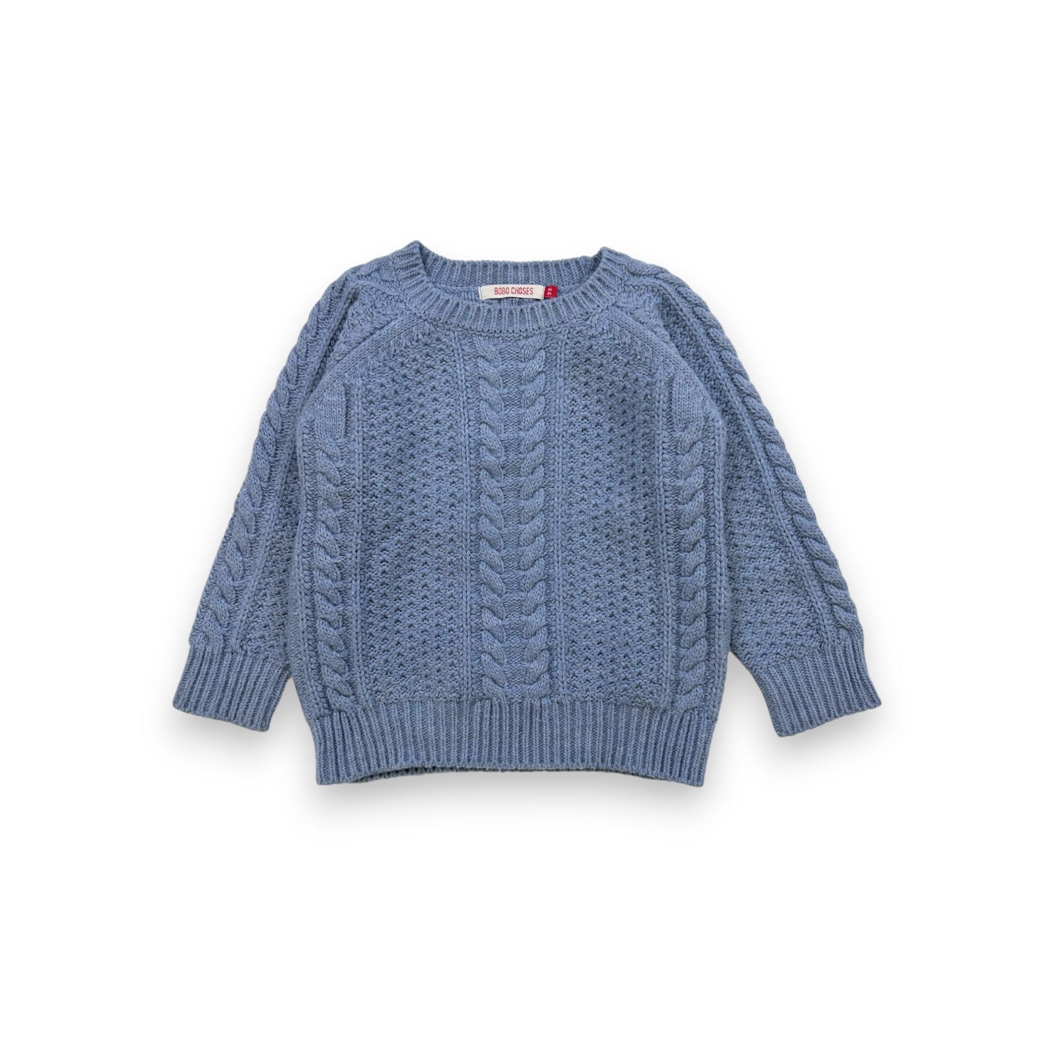 BOBO CHOSES - Blauer Wollpullover - 2/3 Jahre