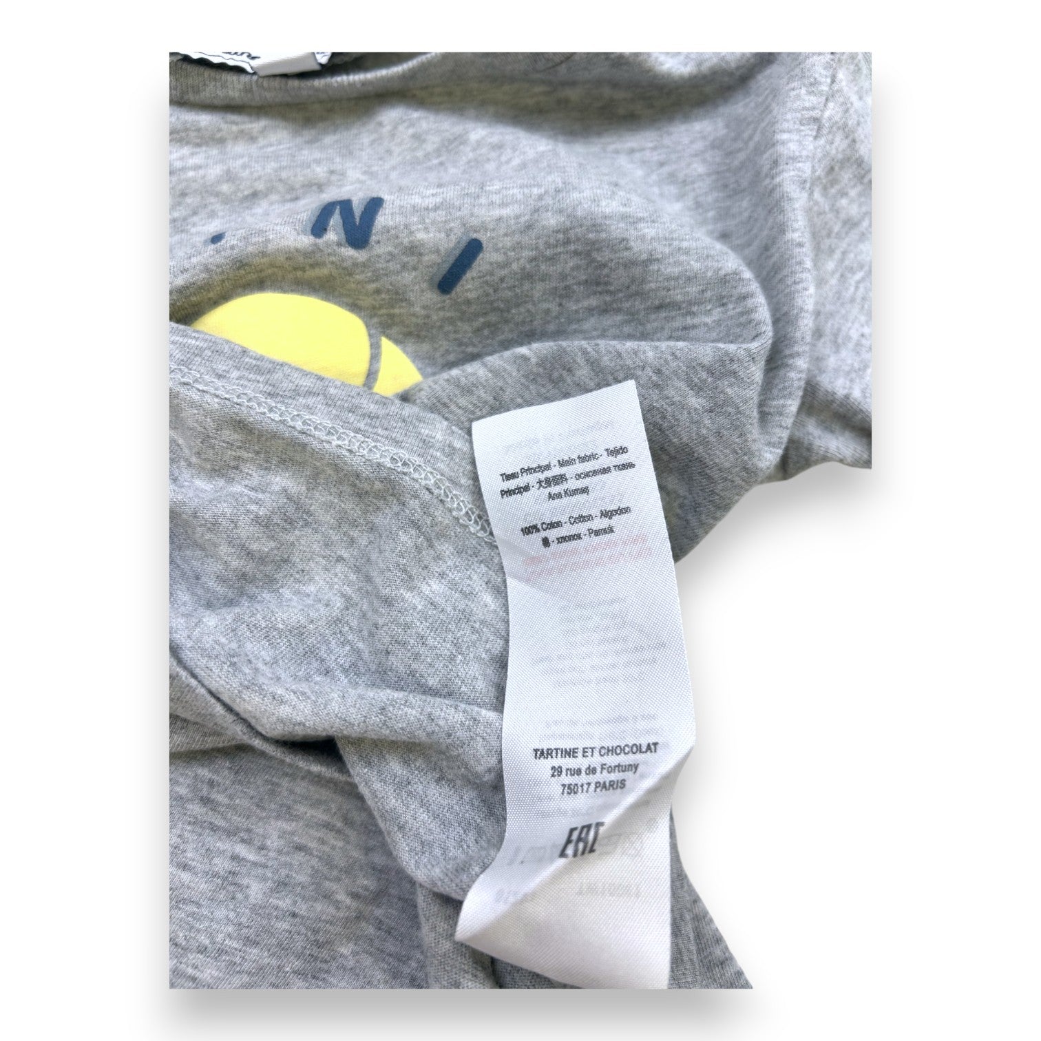 TARTINE ET CHOCOLAT - Grey short-sleeved t-shirt - 3 years