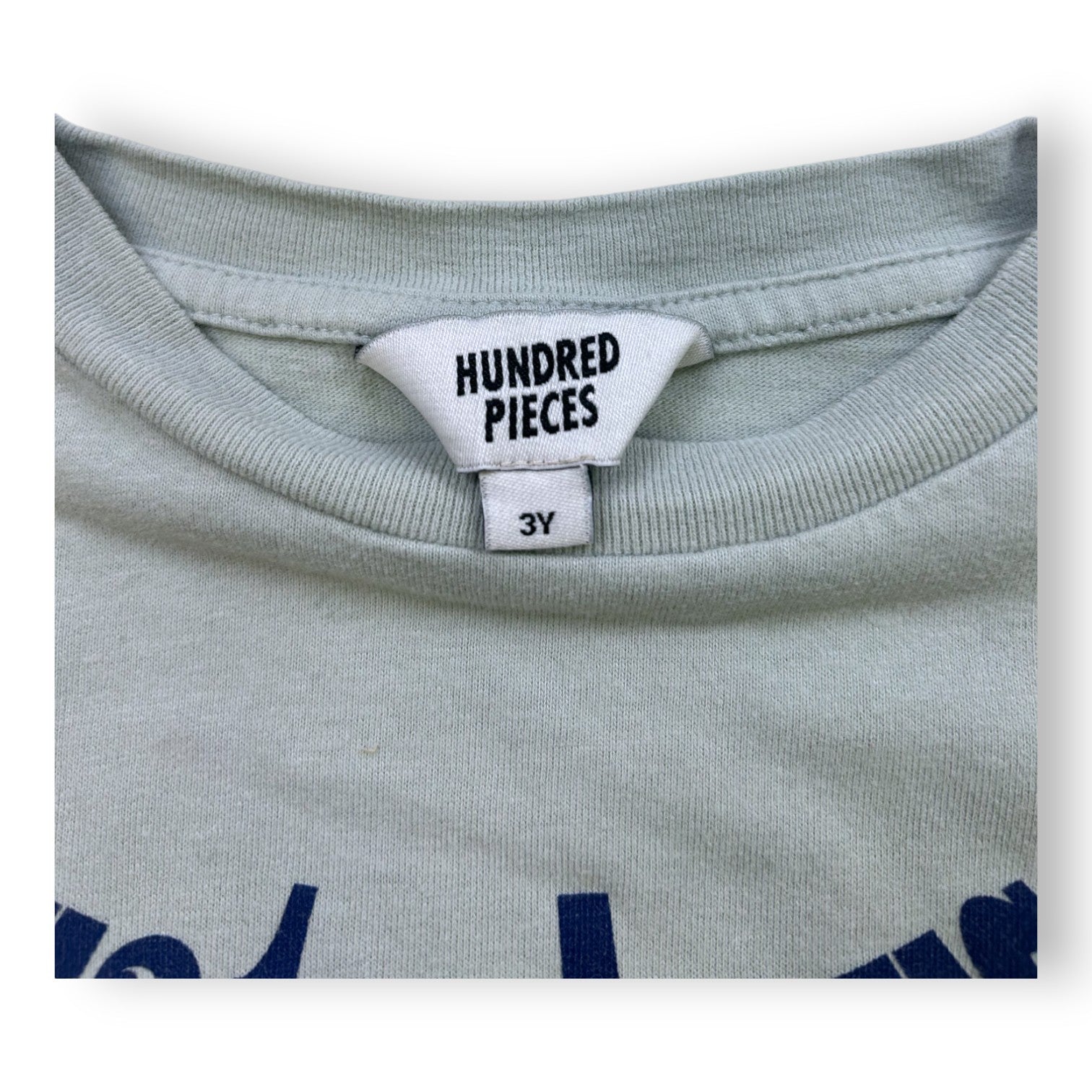 HUNDRED PIECES - Wassergrünes bedrucktes Kurzarm-T-Shirt - 3 Jahre