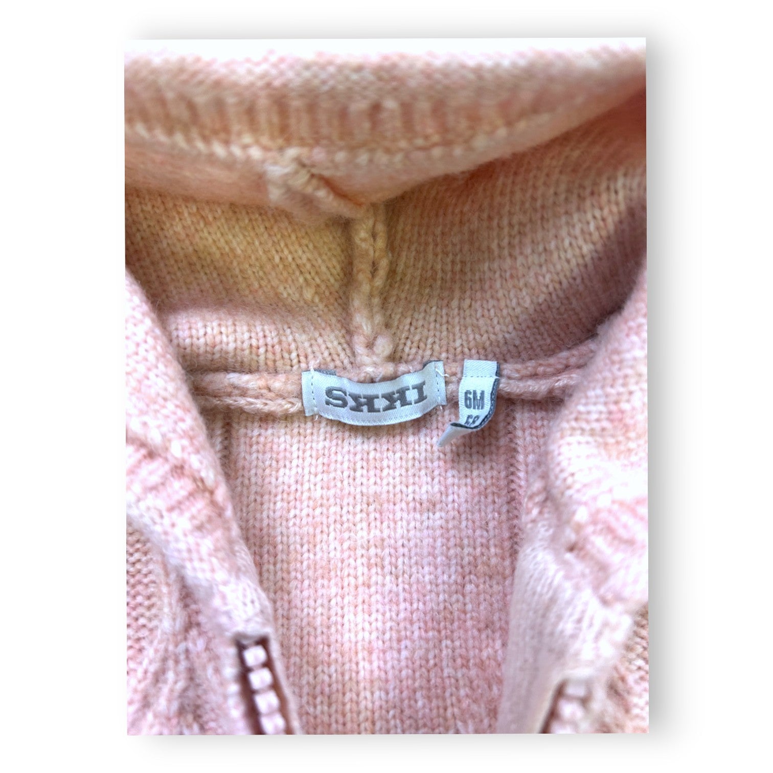 IKKS - Pink hooded cardigan with zip - 6 months