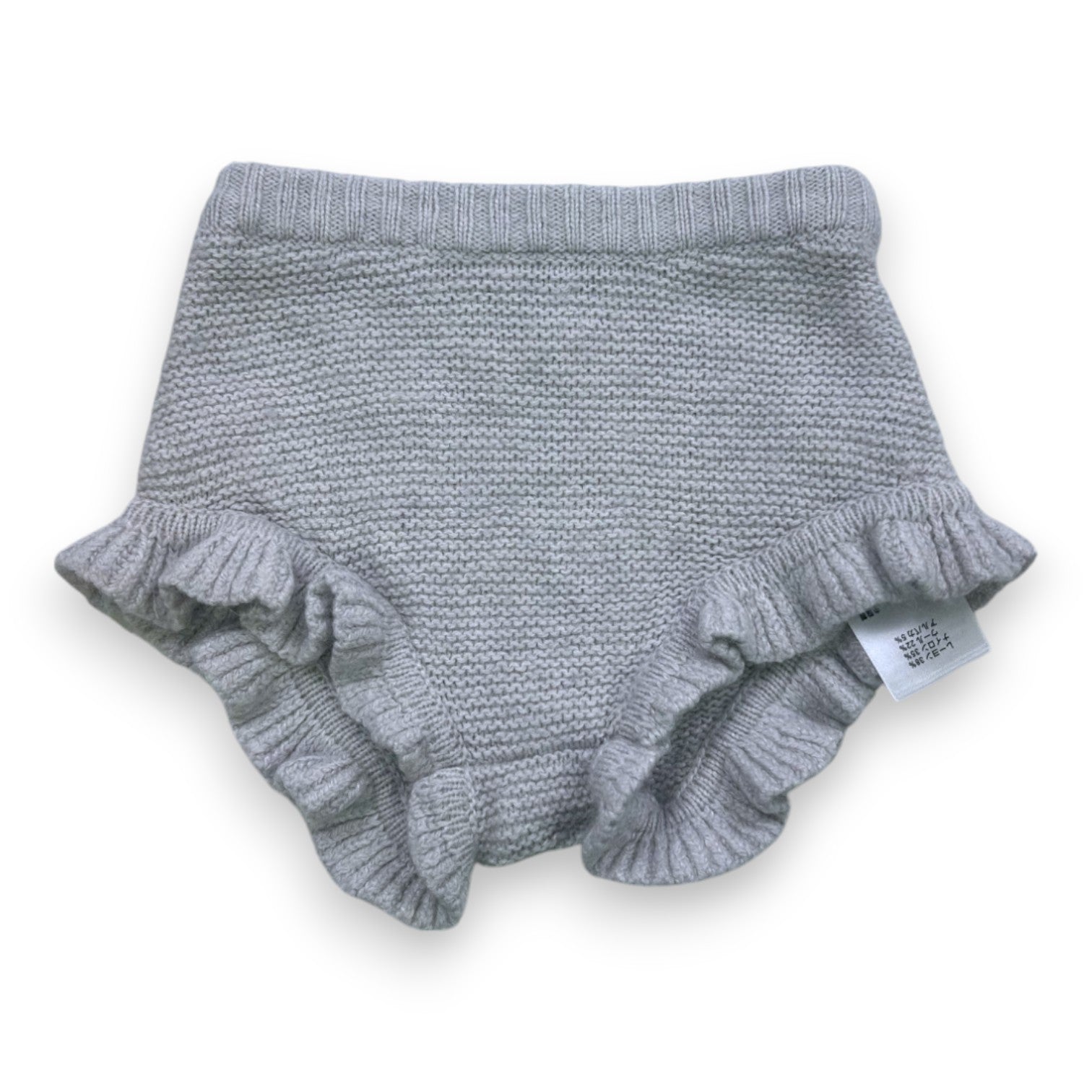 BONTON - Grey knitted ruffled bloomers - 6 months