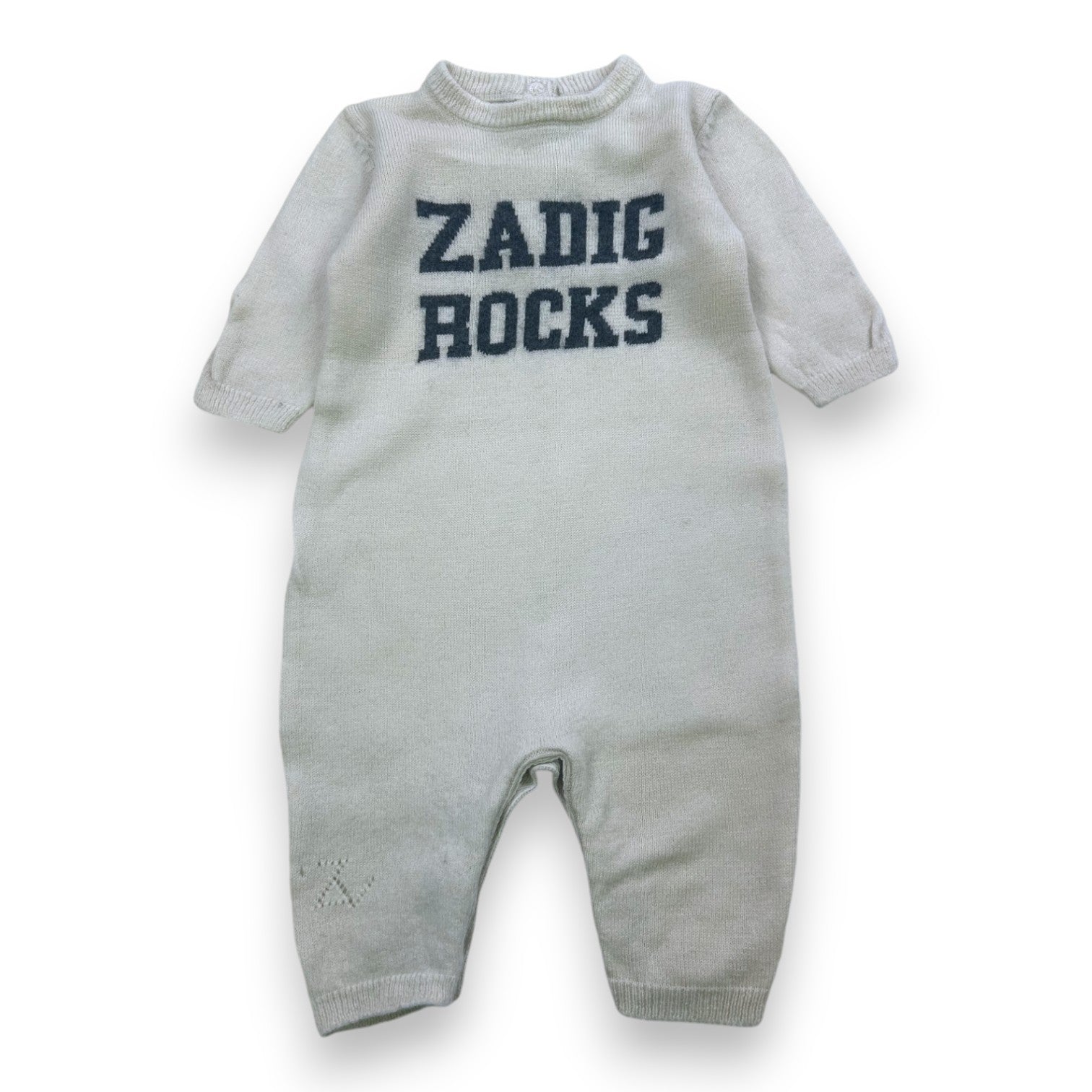 ZADIG & VOLTAIRE - Beige wool jumpsuit "Zadig rocks" - 3 months