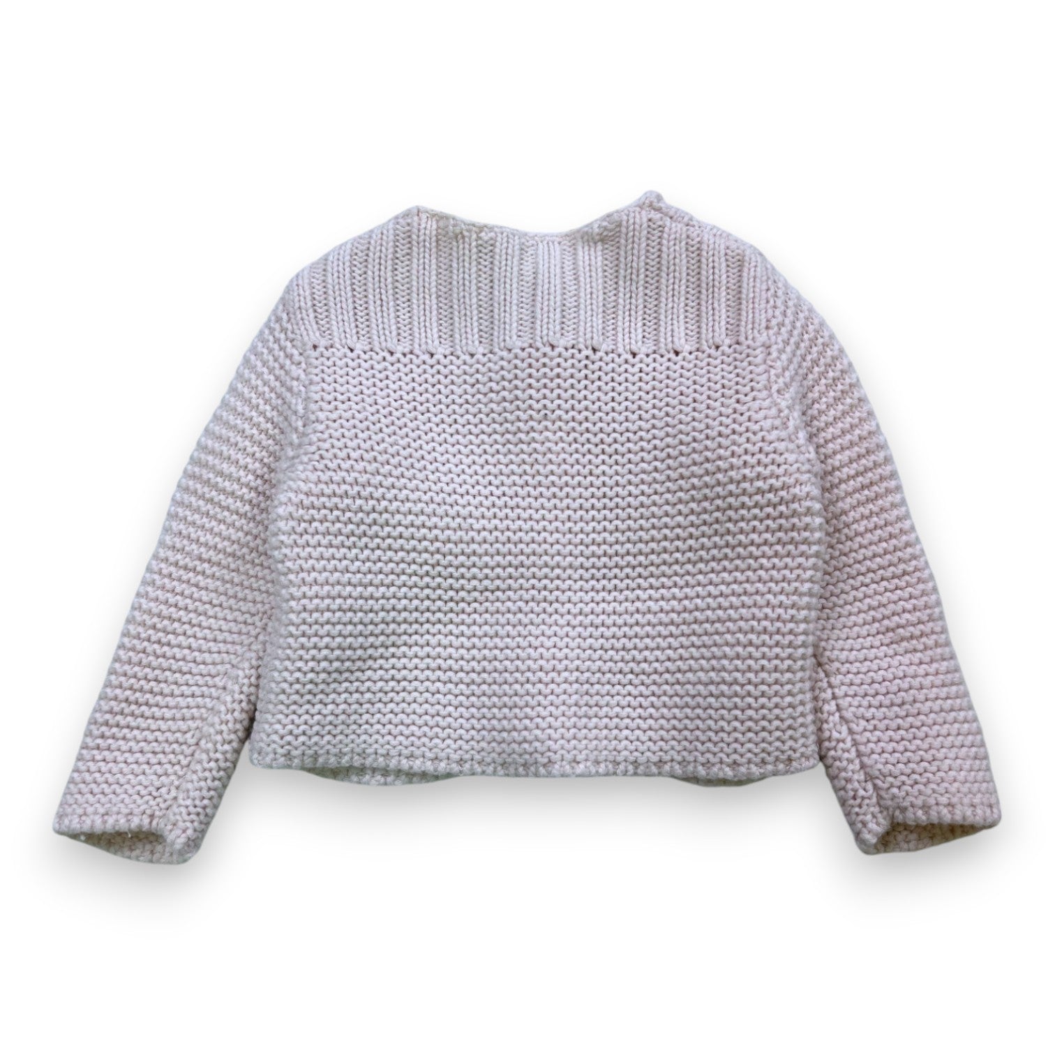BONPOINT - Pink wool button-up cardigan - 6 months