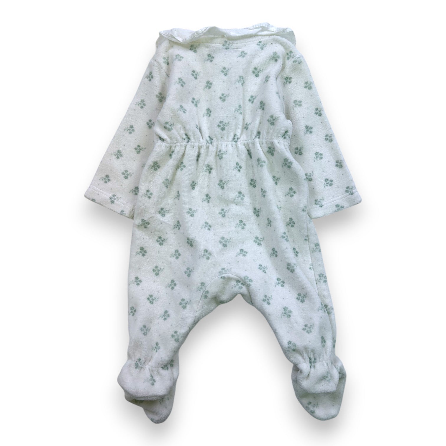 CYRILLUS - White patterned long-sleeved pajamas - 1 month