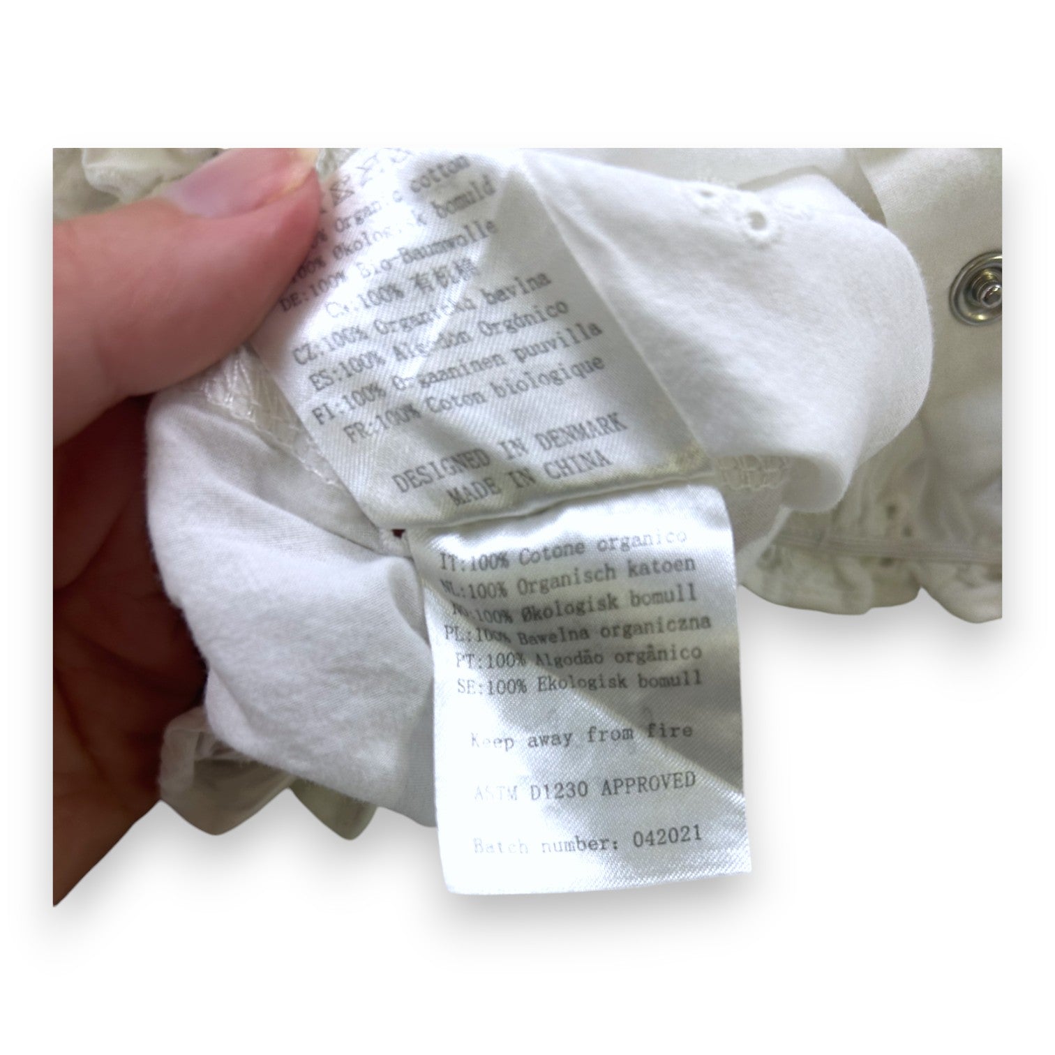 KONGES SLOJD - White embroidered romper suit - 9 months