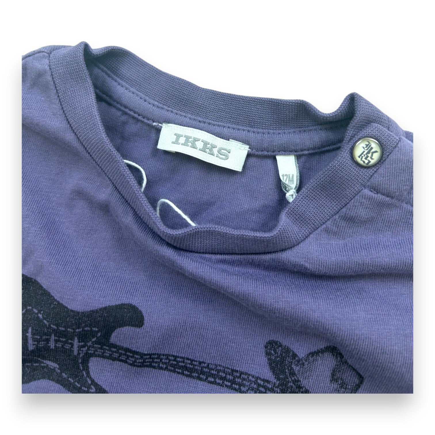 IKKS - Marineblaues Langarm-T-Shirt - 12 Monate