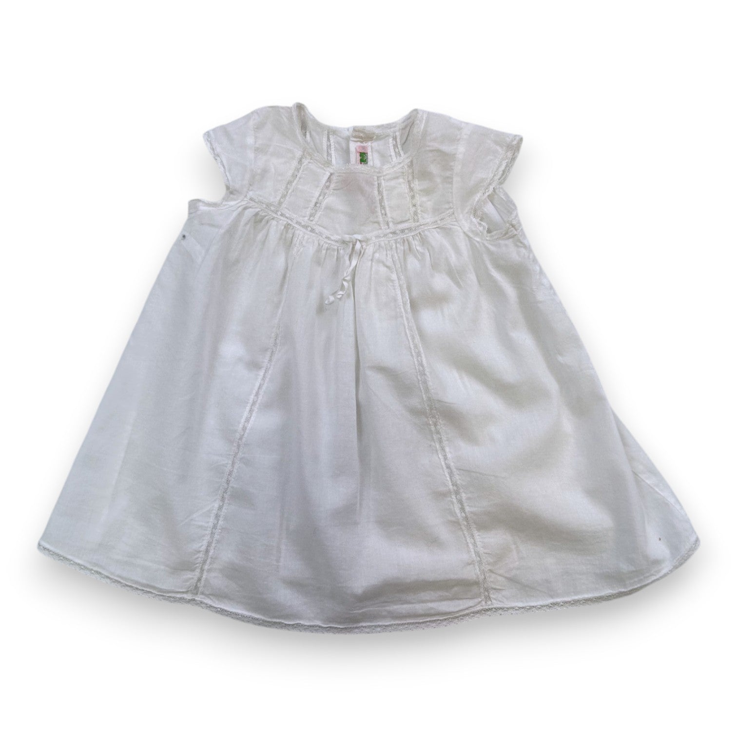 BONPOINT - White short-sleeved dress - 6 months